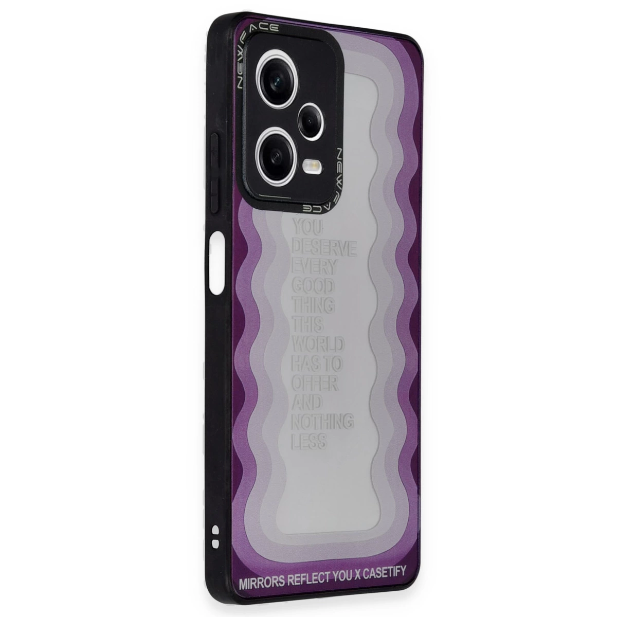 NEWFACE Xiaomi Redmi Note 12 Pro 5G Uyumlu Mirror Desenli Kapak Telefon Kılıfı Çok renkli