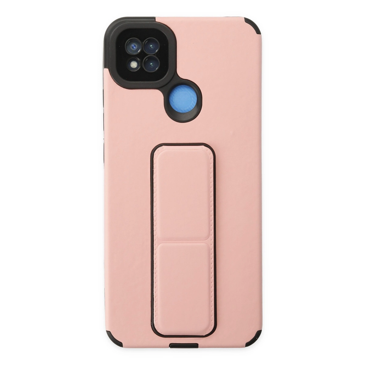NEWFACE Xiaomi Redmi 9c Uyumlu Mega Standlı Silikon Telefon Kılıfı Pudra