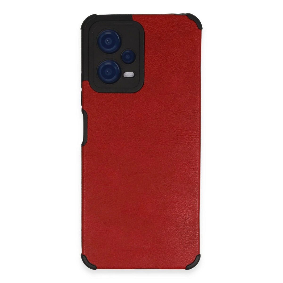 NEWFACE Xiaomi Redmi Note 12 5G Uyumlu Loop Deri Silikon Telefon Kılıfı Kırmızı