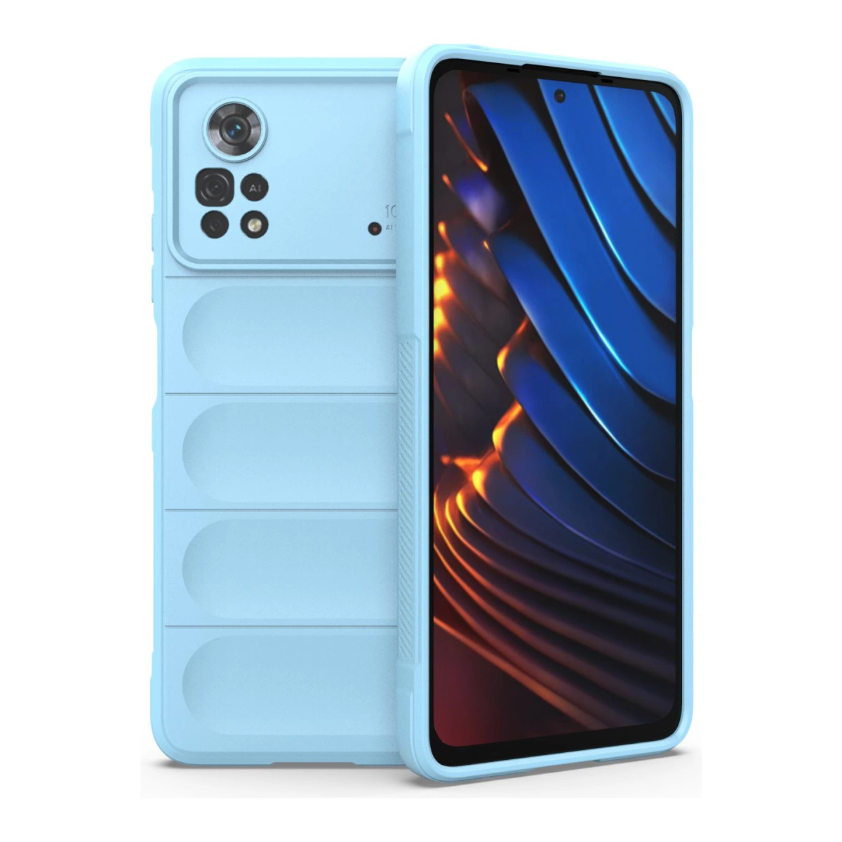 NEWFACE Xiaomi Poco X4 Pro 5G Uyumlu Optimum Silikon Telefon Kılıfı Sky Blue