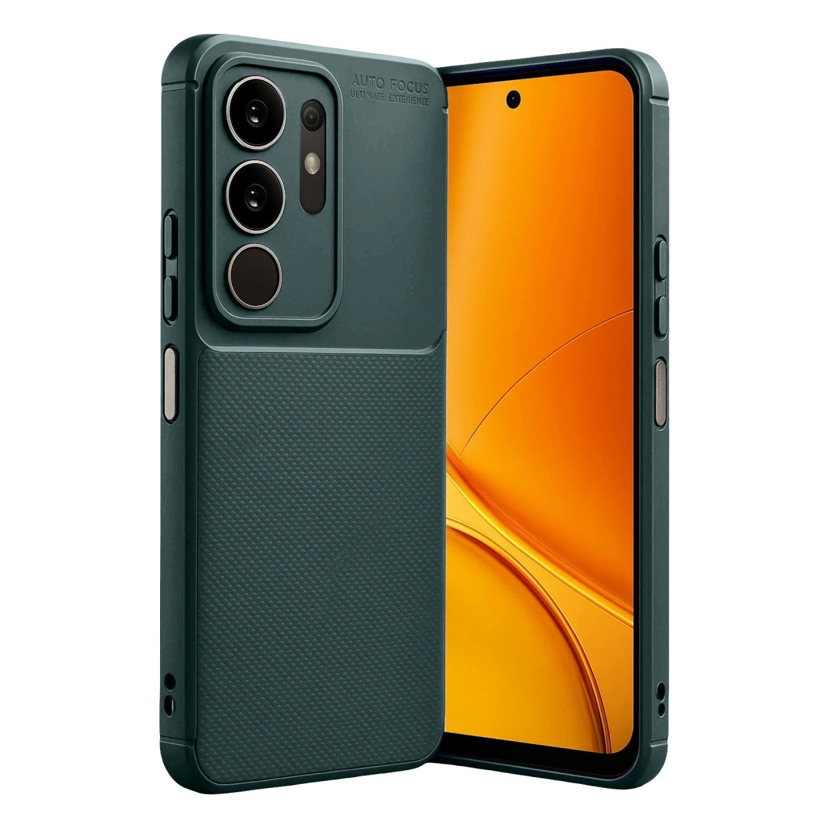 NEWFACE Vivo Y29 4G Uyumlu Auto Focus Karbon Kapak Telefon Kılıfı Koyu Yeşil