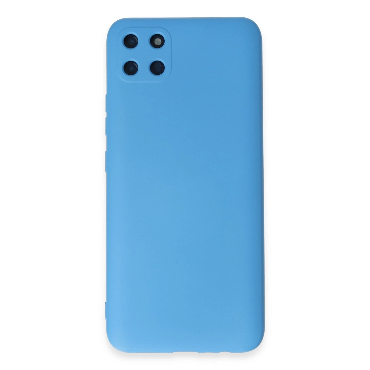 NEWFACE Realme C11 Uyumlu Nano İçi Kadife Silikon Telefon Kılıfı Mavi