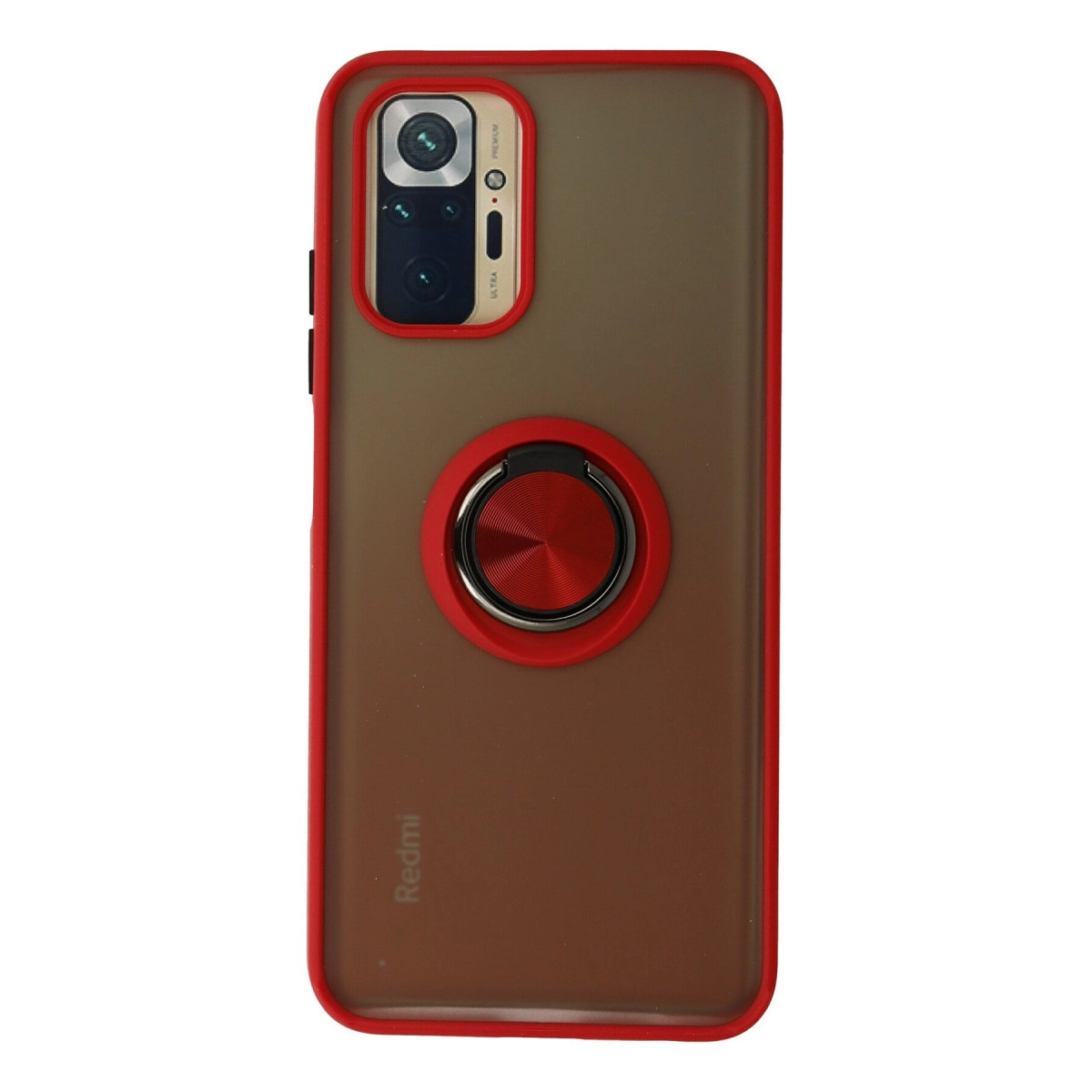 NEWFACE Xiaomi Redmi Note 10 Uyumlu Montreal Yüzüklü Silikon Kapak Telefon Kılıfı Kırmızı