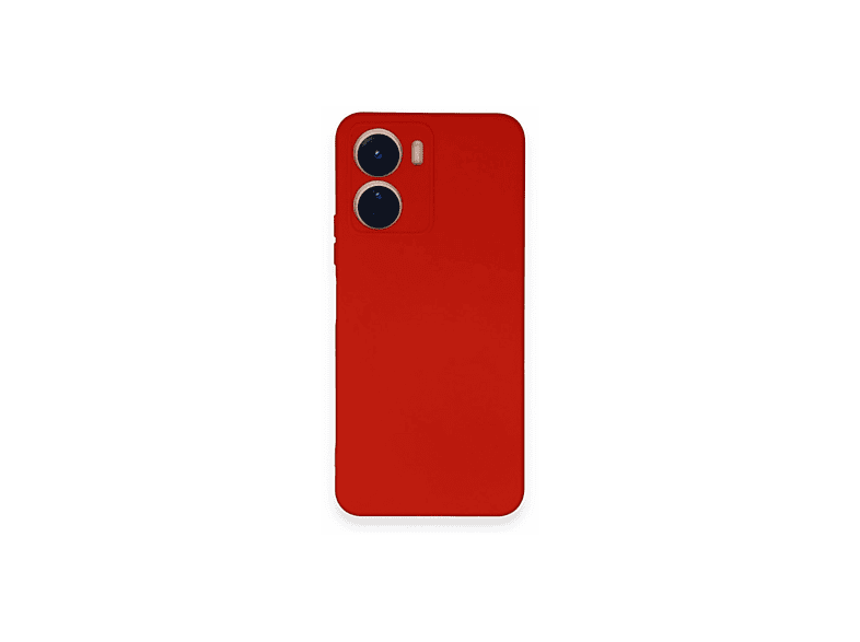 NEWFACE Vivo Y16 Uyumlu Nano İçi Kadife Silikon Telefon Kılıfı Kırmızı