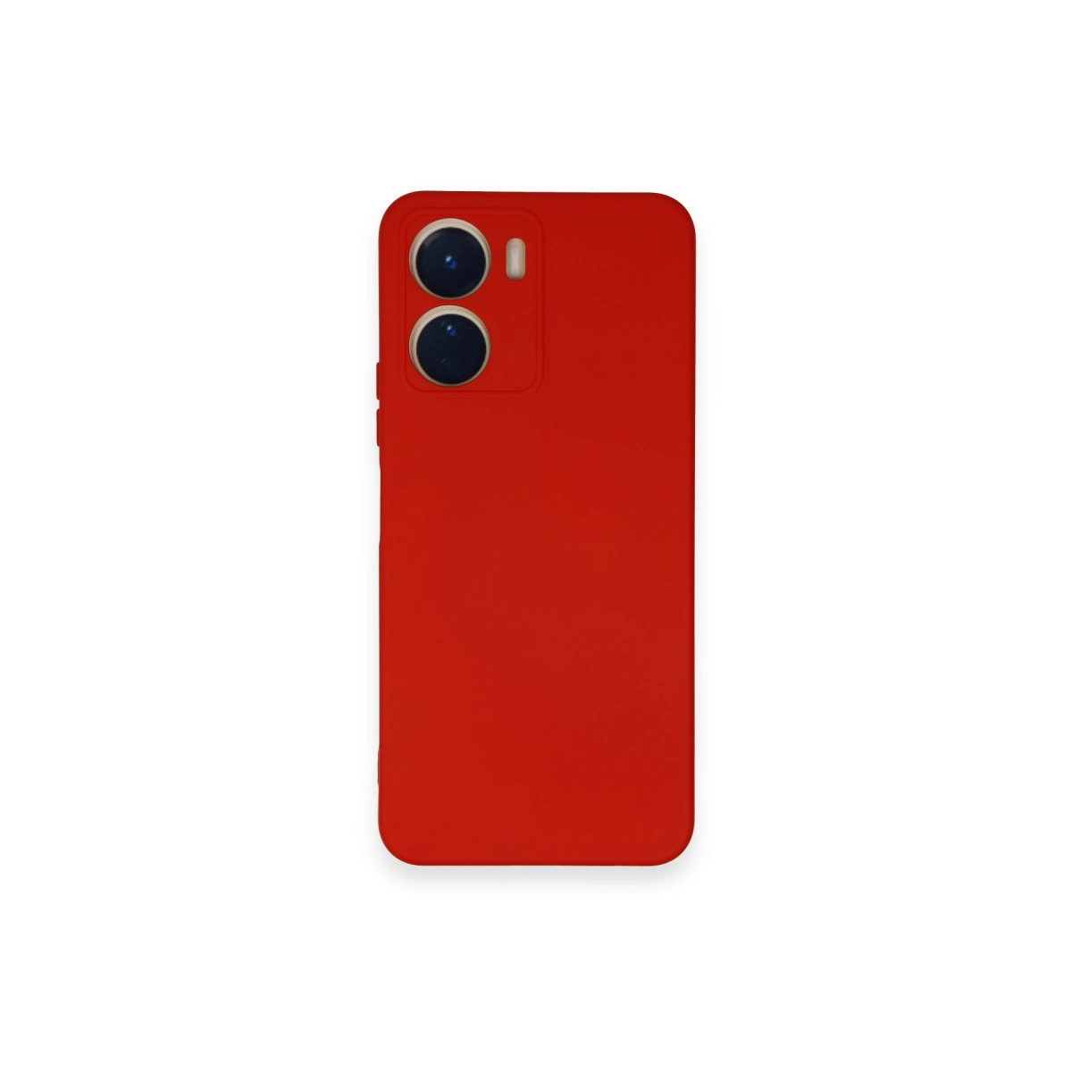 NEWFACE Vivo Y16 Uyumlu Nano İçi Kadife Silikon Telefon Kılıfı Kırmızı