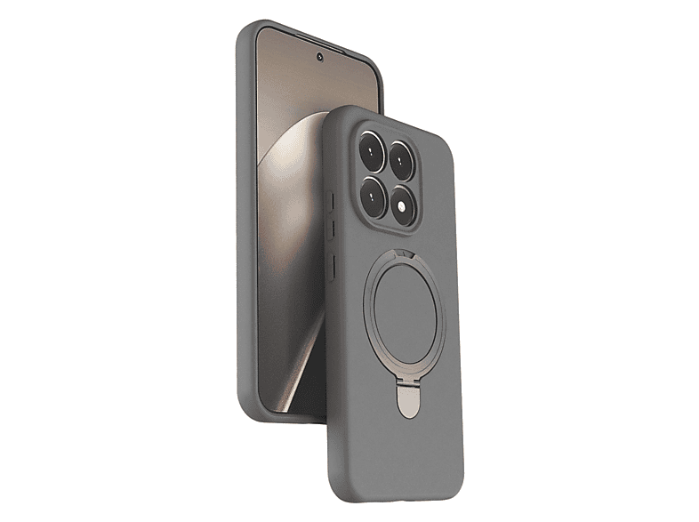 NEWFACE Xiaomi Mi 15T Uyumlu Regal Magsafe Standlı Kapak Telefon Kılıfı Titan Gri