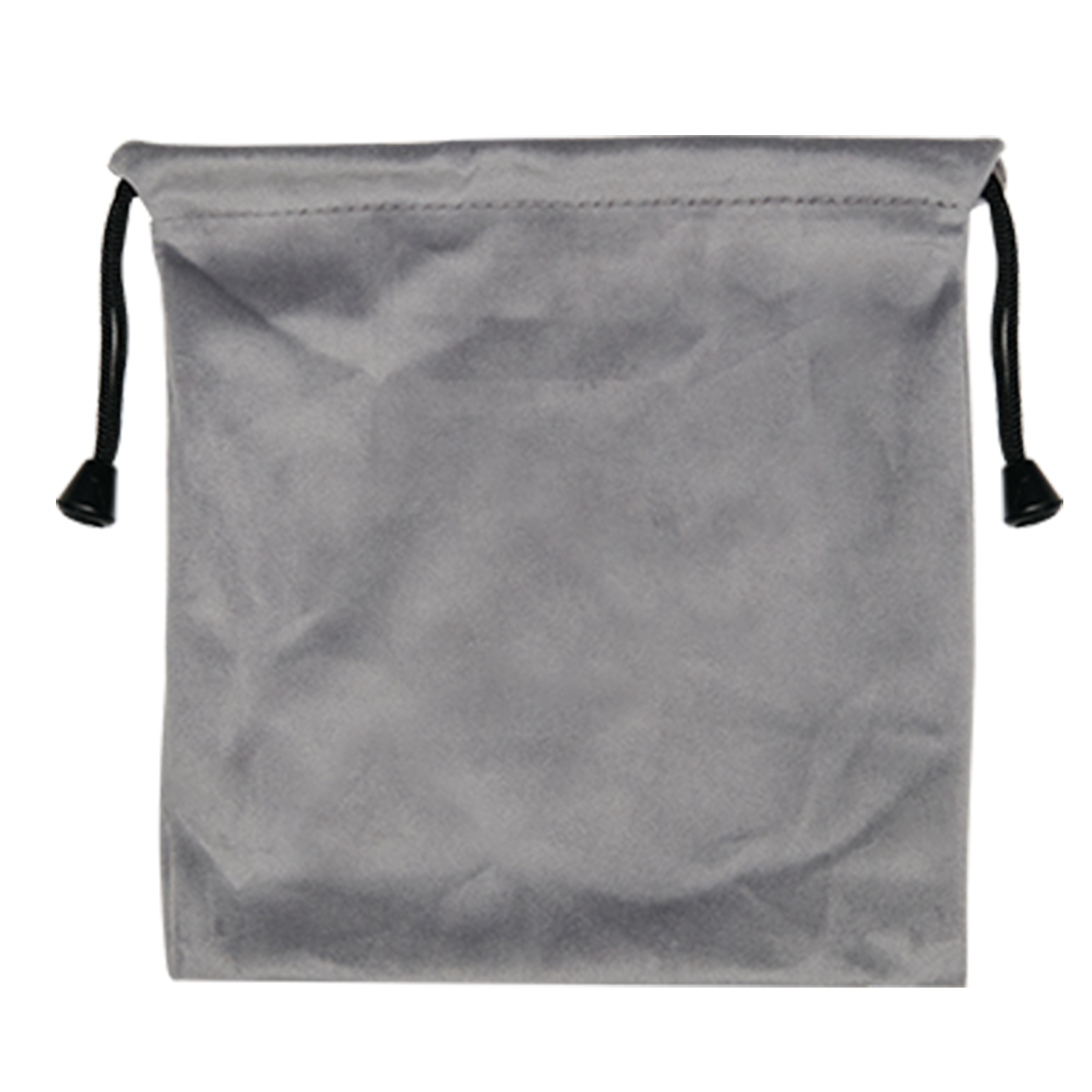 Szary woreczek z czarnym sznurkiem i stoperem.