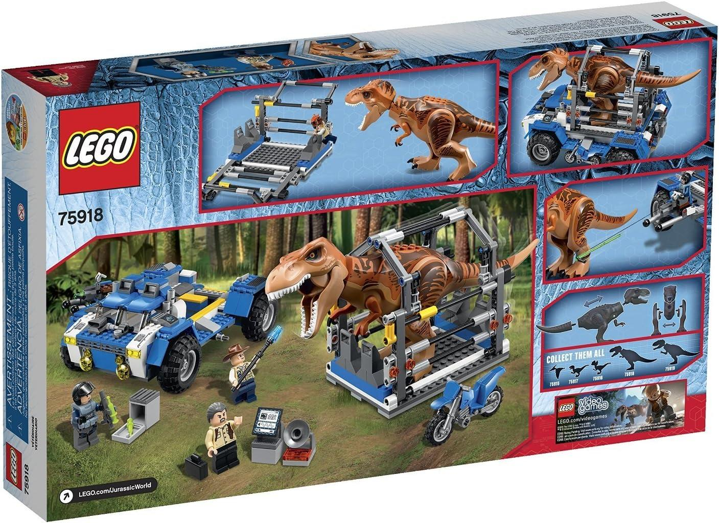 Dinozor, araç ve figürlü LEGO Jurassic World seti.
