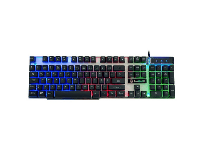 GAMEMAX Gamemax FK-G508QU 3 Renk Işıklı USB Kablolu Oyuncu Klavyesi Siyah