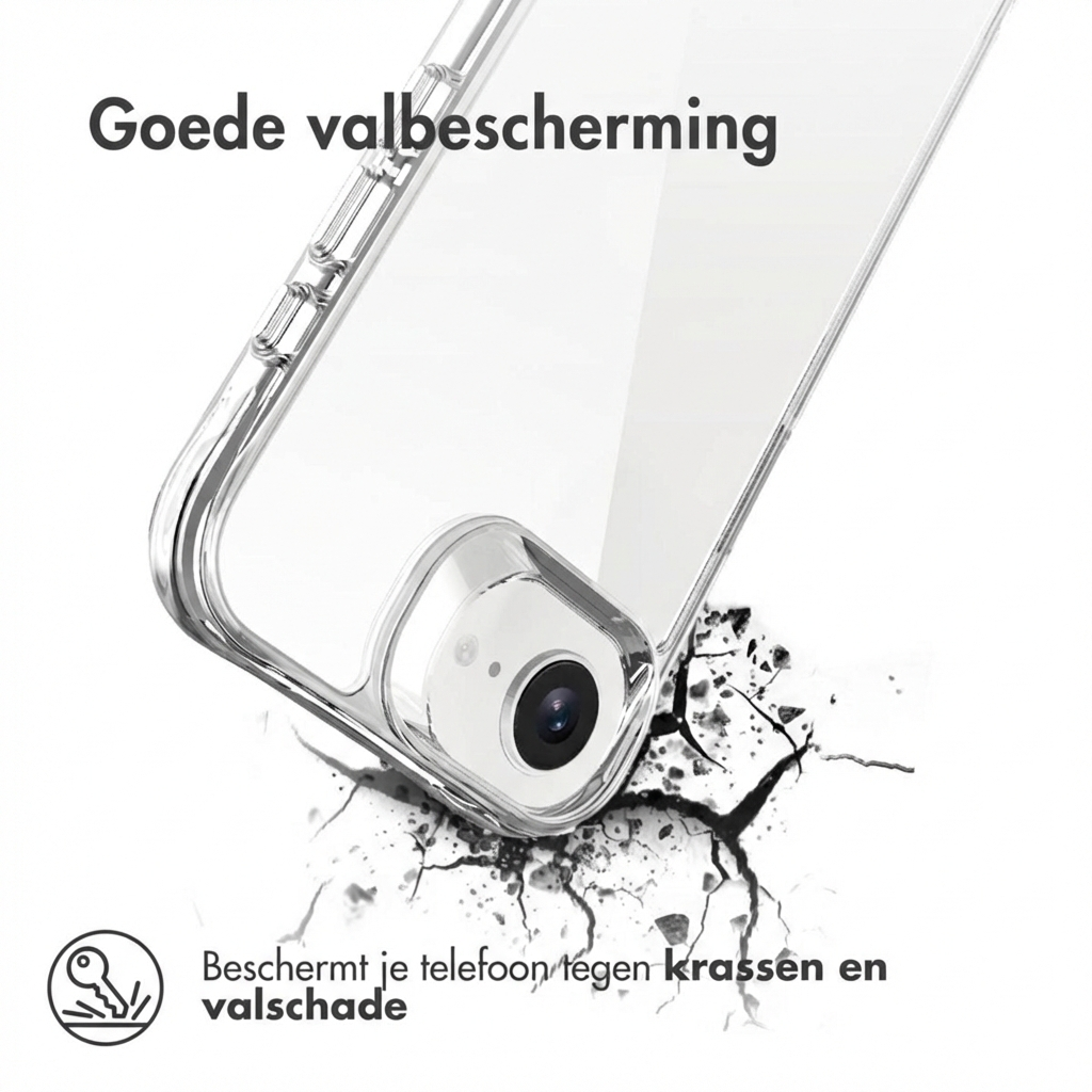 Coque transparente protège le téléphone des rayures et chutes.