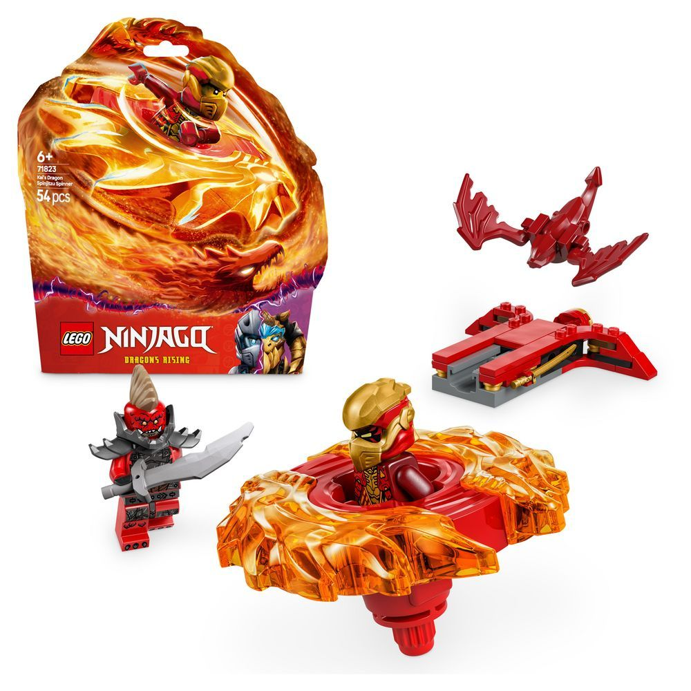 Lego Ninjago Dragons Rising Spielset mit Kais Drachen Spinjitzu Spinner.