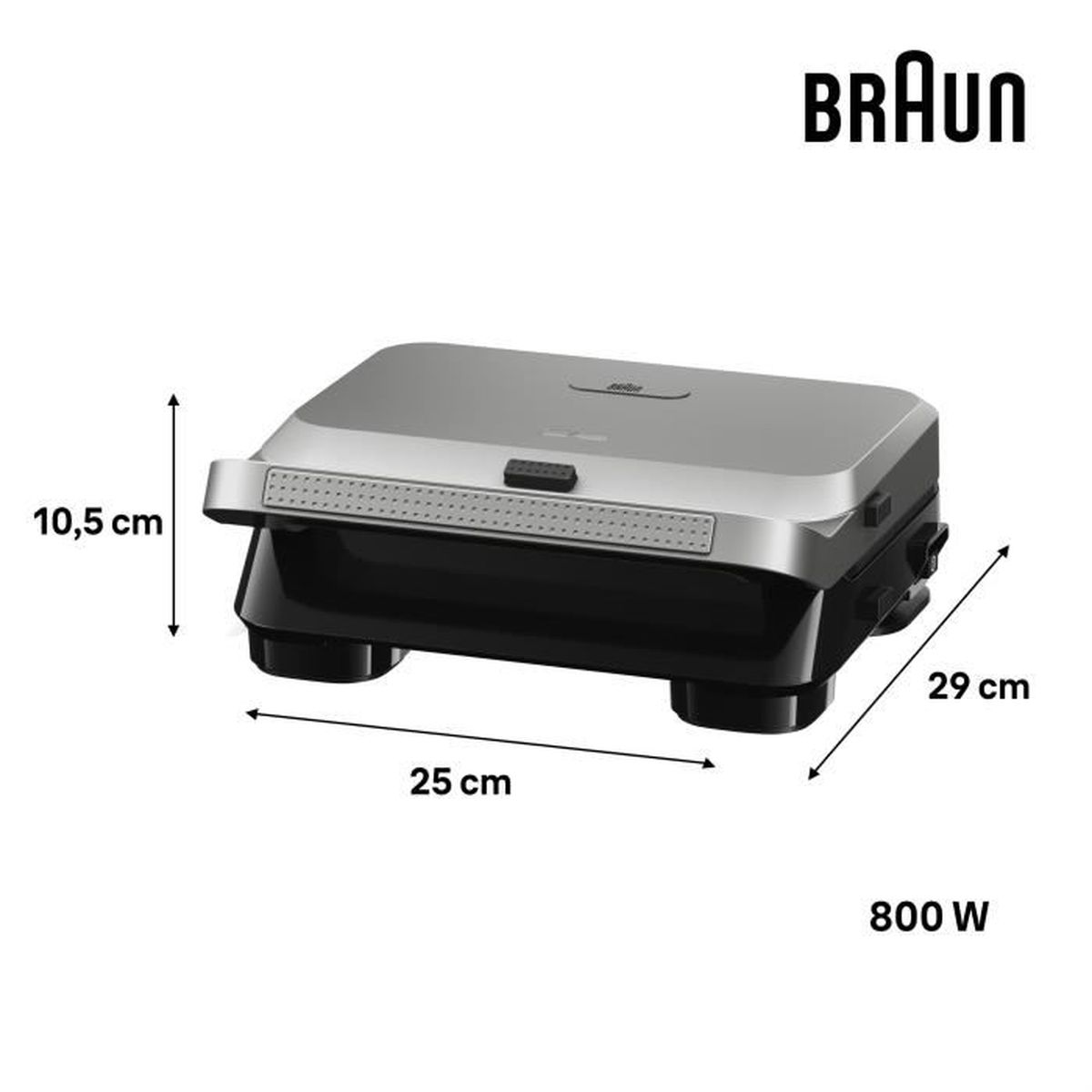 Braun Contact Grill, 25x29x10.5 cm, 800W.