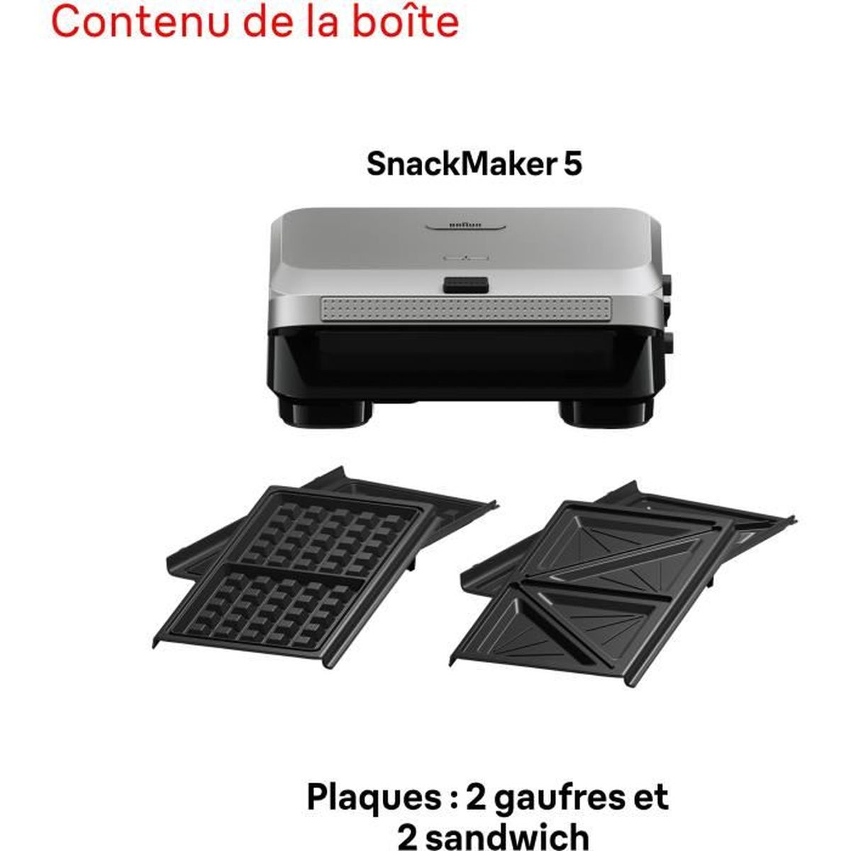 A SnackMaker 5 with waffle and sandwich plates.