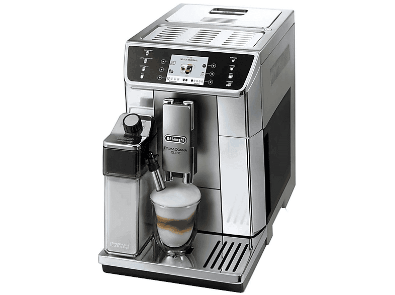 Cafetera express - DELONGHI ECAM 650.55, 15 bar, 1450 W, 0,3 l, 2 tazas, Inox