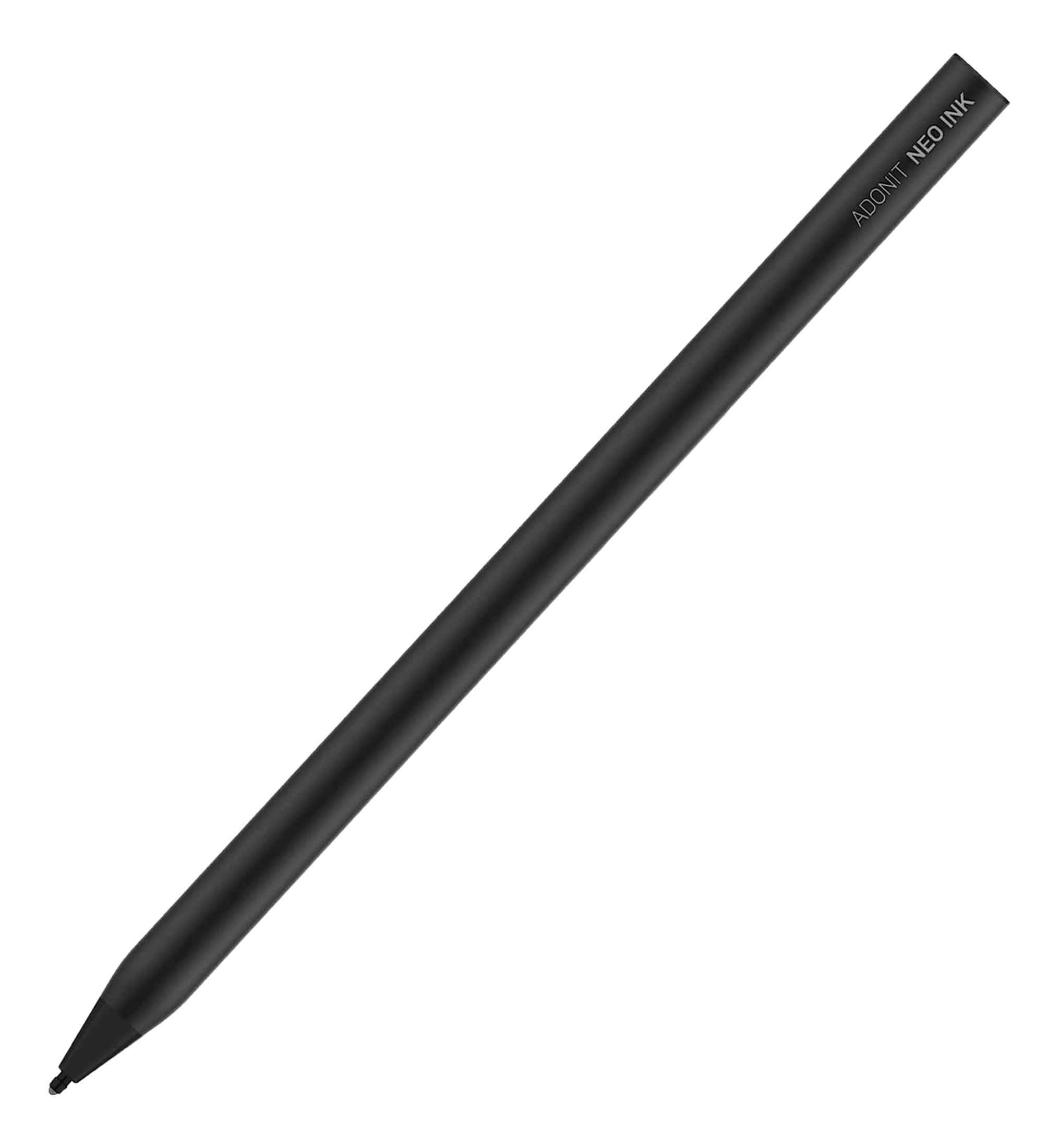 Una penna stilo nera e sottile con testo "ADONIT NEO INK".