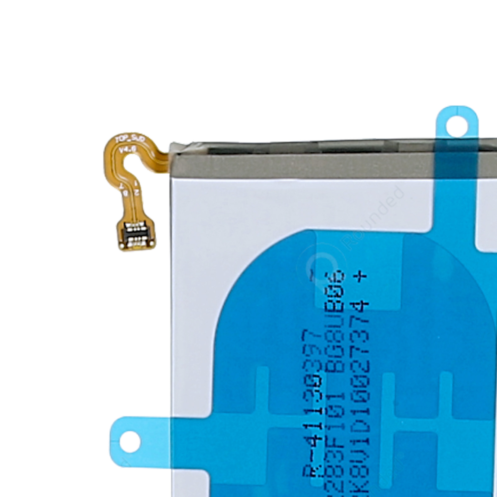 Un cable plano flexible amarillo con "TOP_SJD V4.6" y conectores.