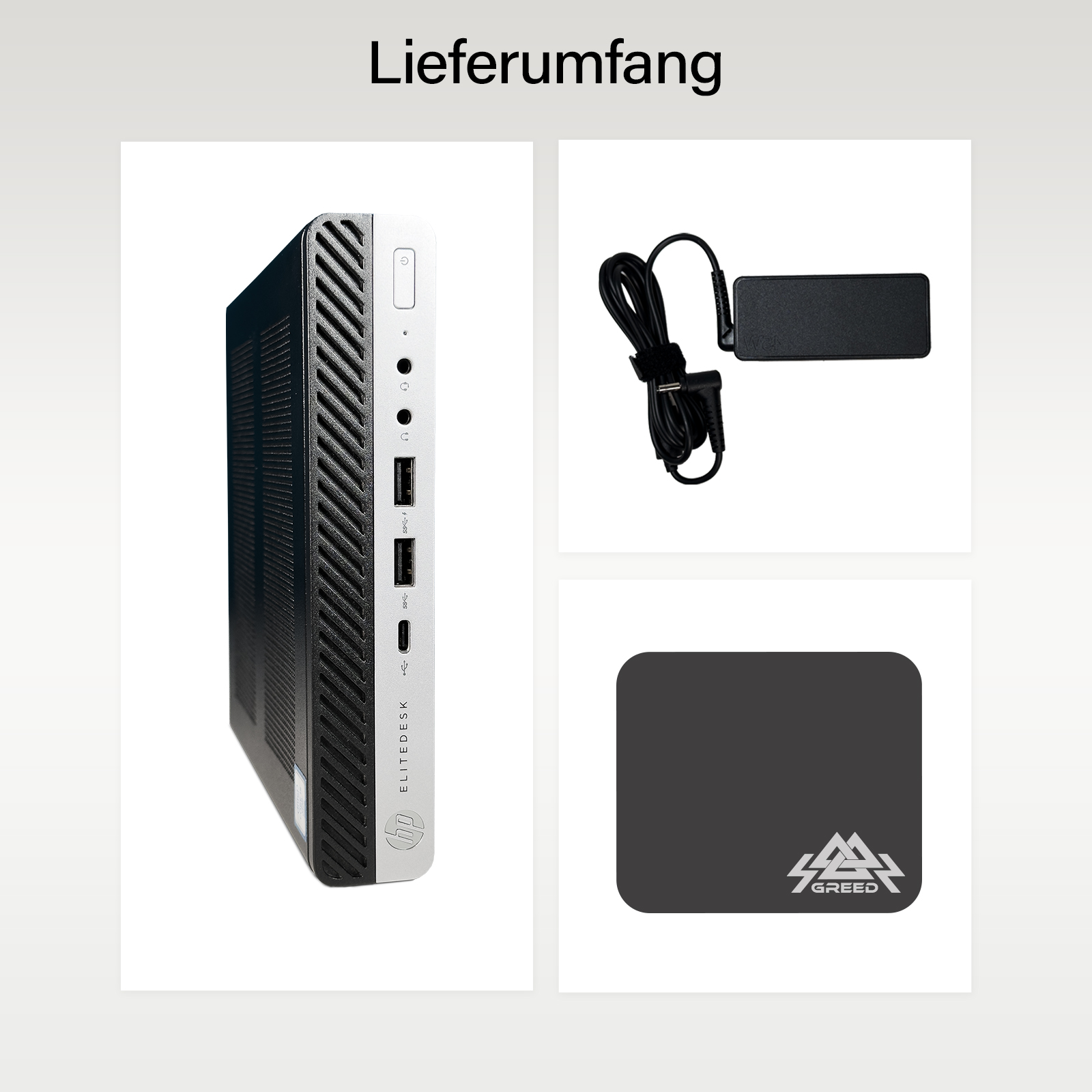 HP 800 G3, Mini PC Core™ i5, 16 GB RAM, 512 GB SSD, Intel® HD