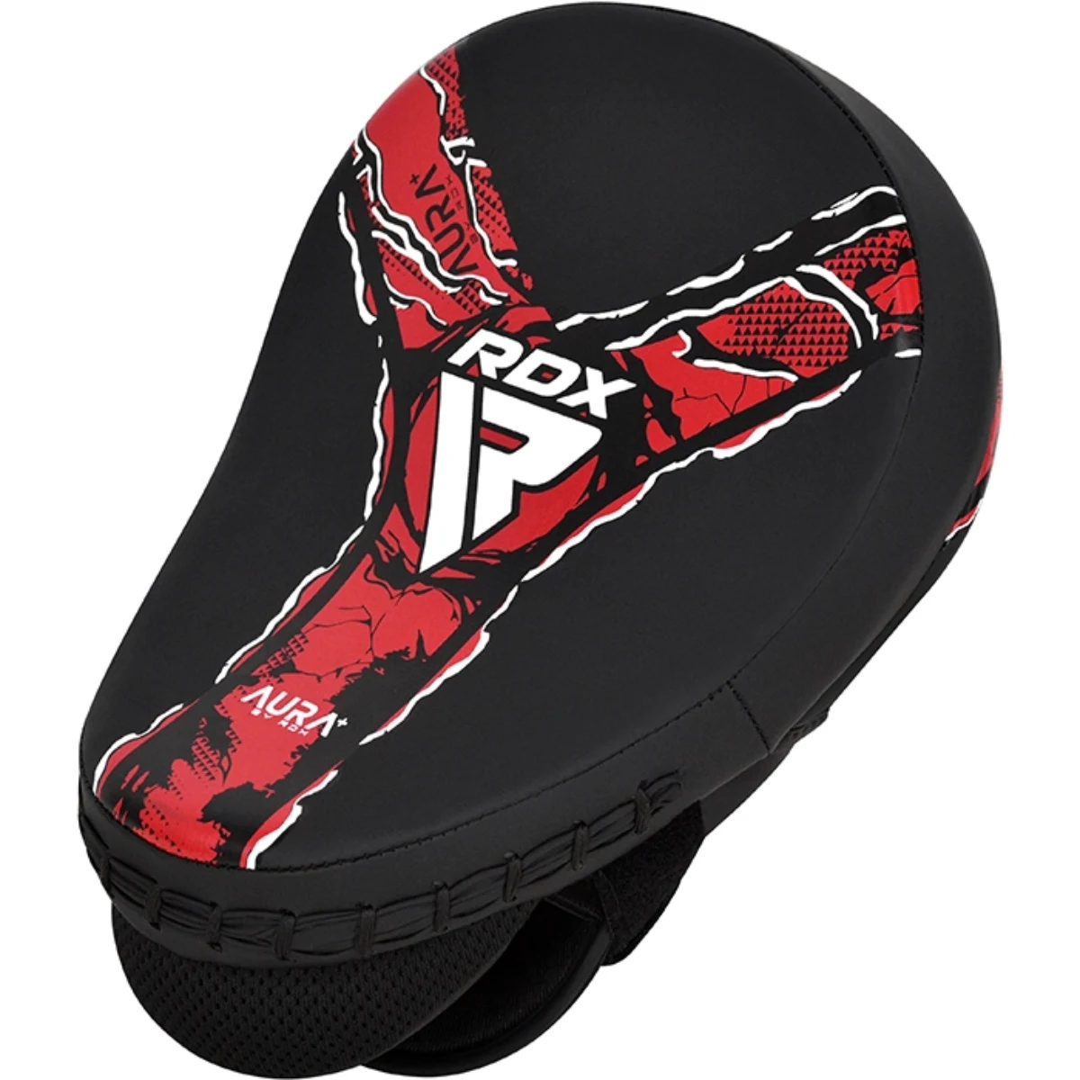 Black RDX focus pad with red graphic design and white logo.
