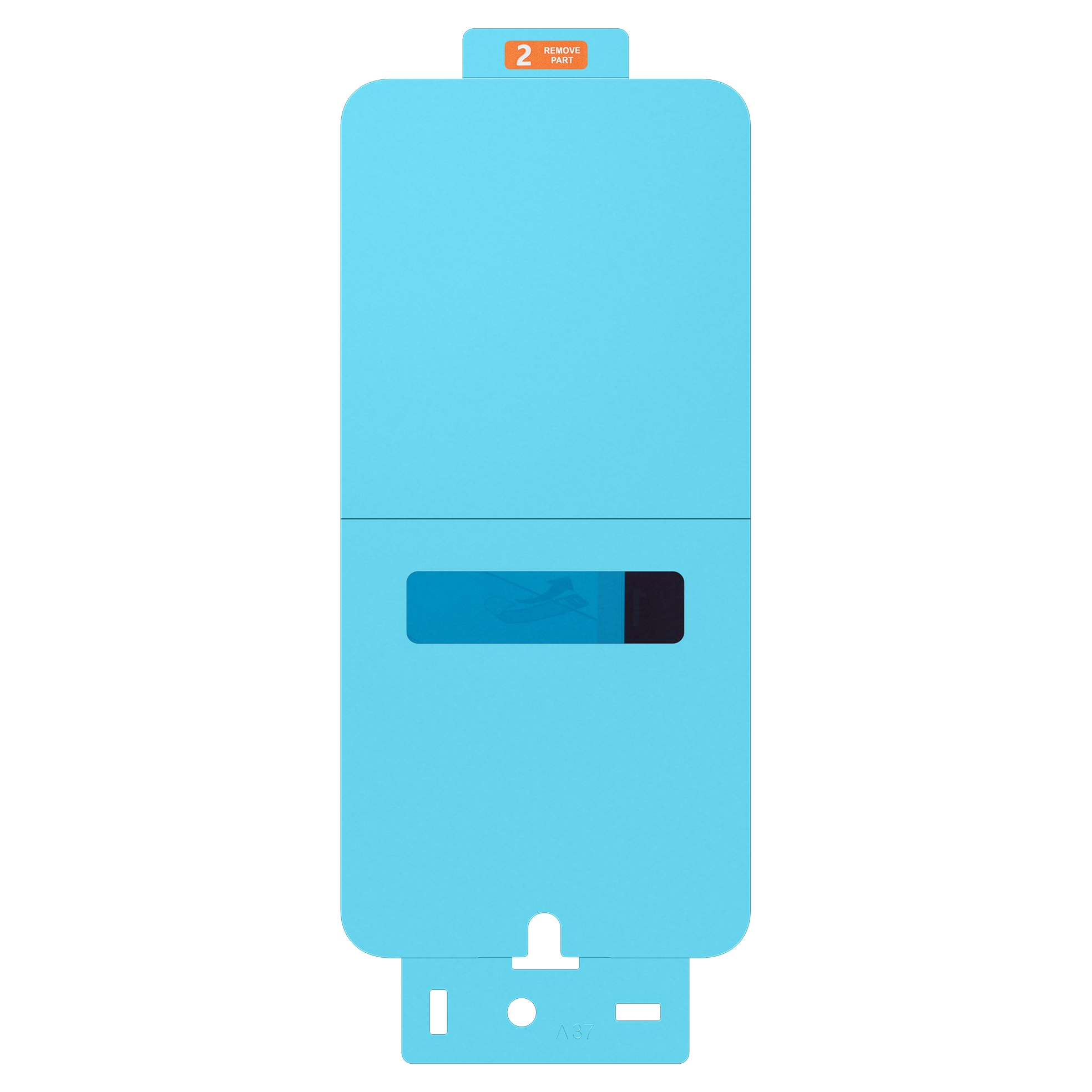 Protection d'écran bleu clair avec le numéro 2 et 