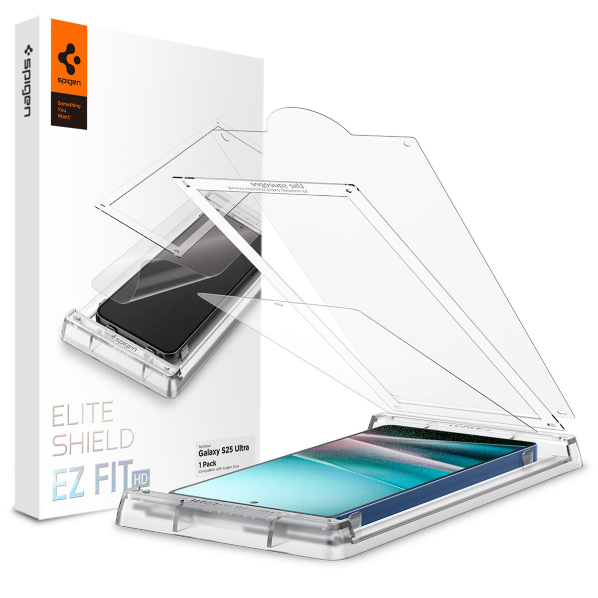 Protection d'écran Spigen pour Galaxy S25 Ultra dans applicateur EZ FIT