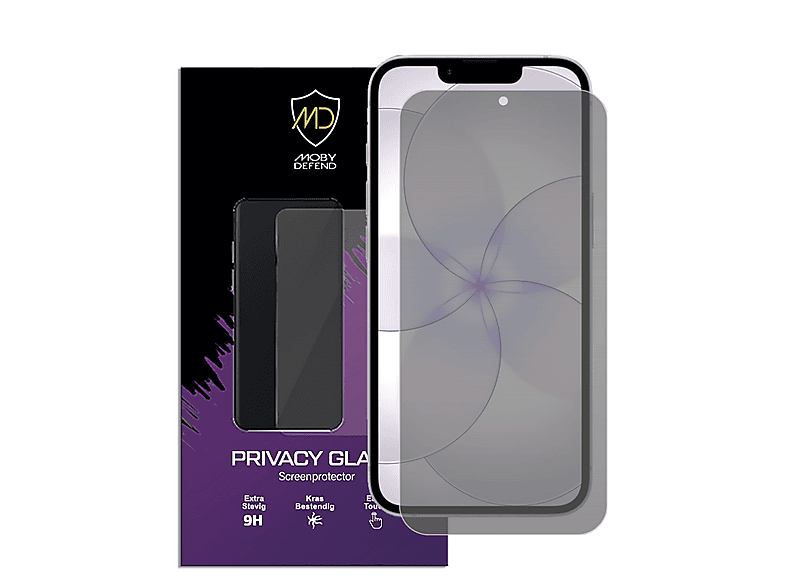 MOBYDEFEND Matte Privacy Glass Screensaver Geschikt voor iPhone 17e ...