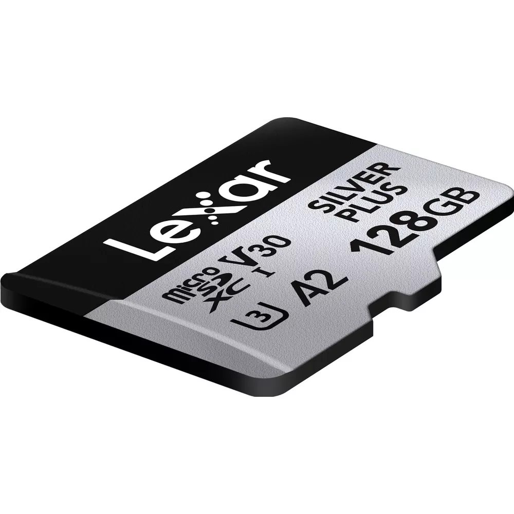 Scheda microSDXC Lexar Silver Plus da 128GB.