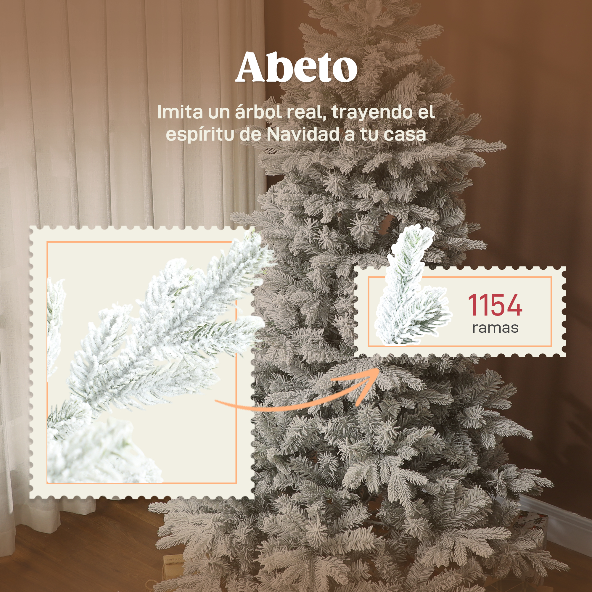 Un árbol de Navidad artificial con 1154 ramas.