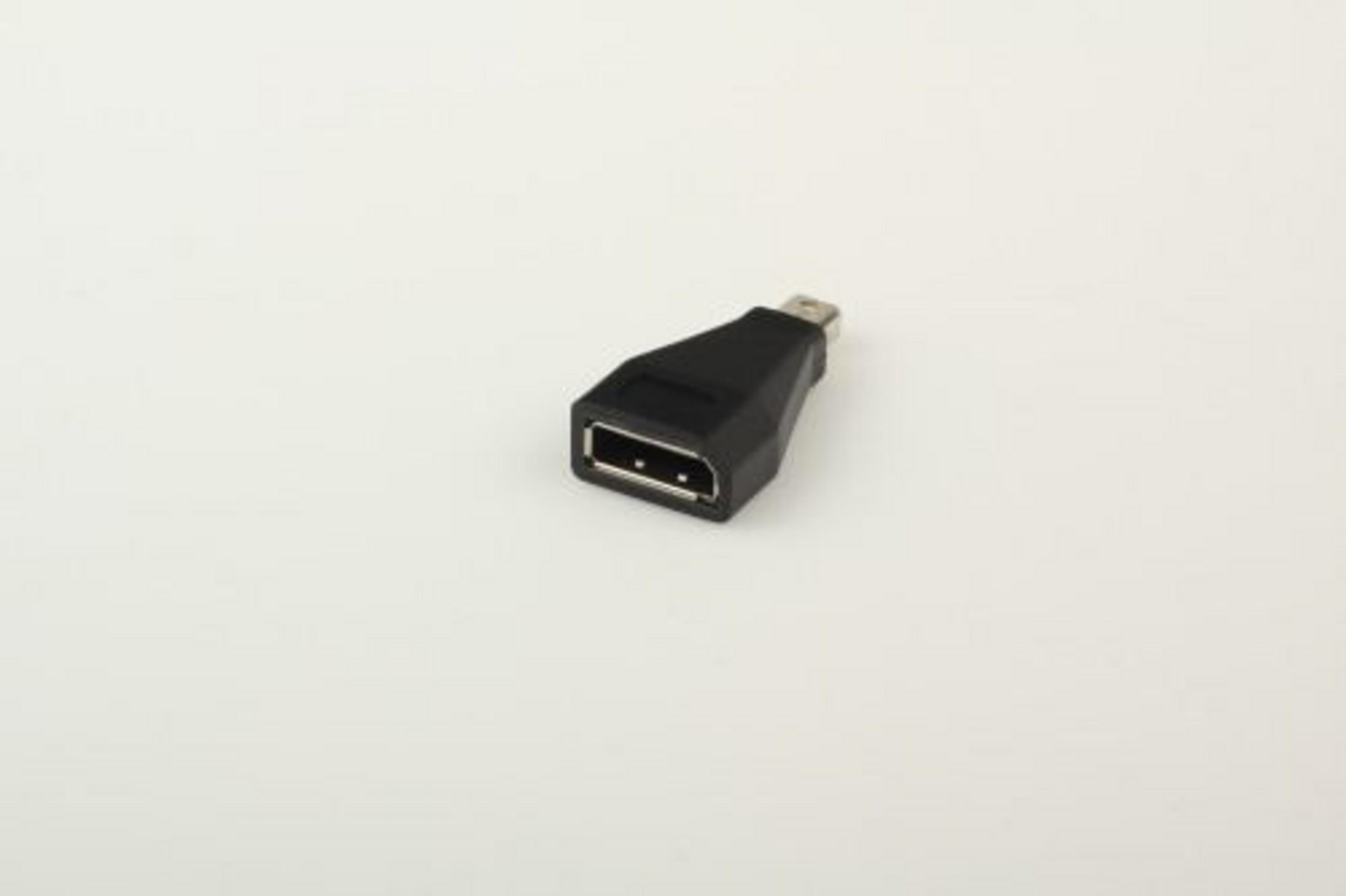 Bir erkek ve bir dişi konnektörlü siyah USB adaptörü.