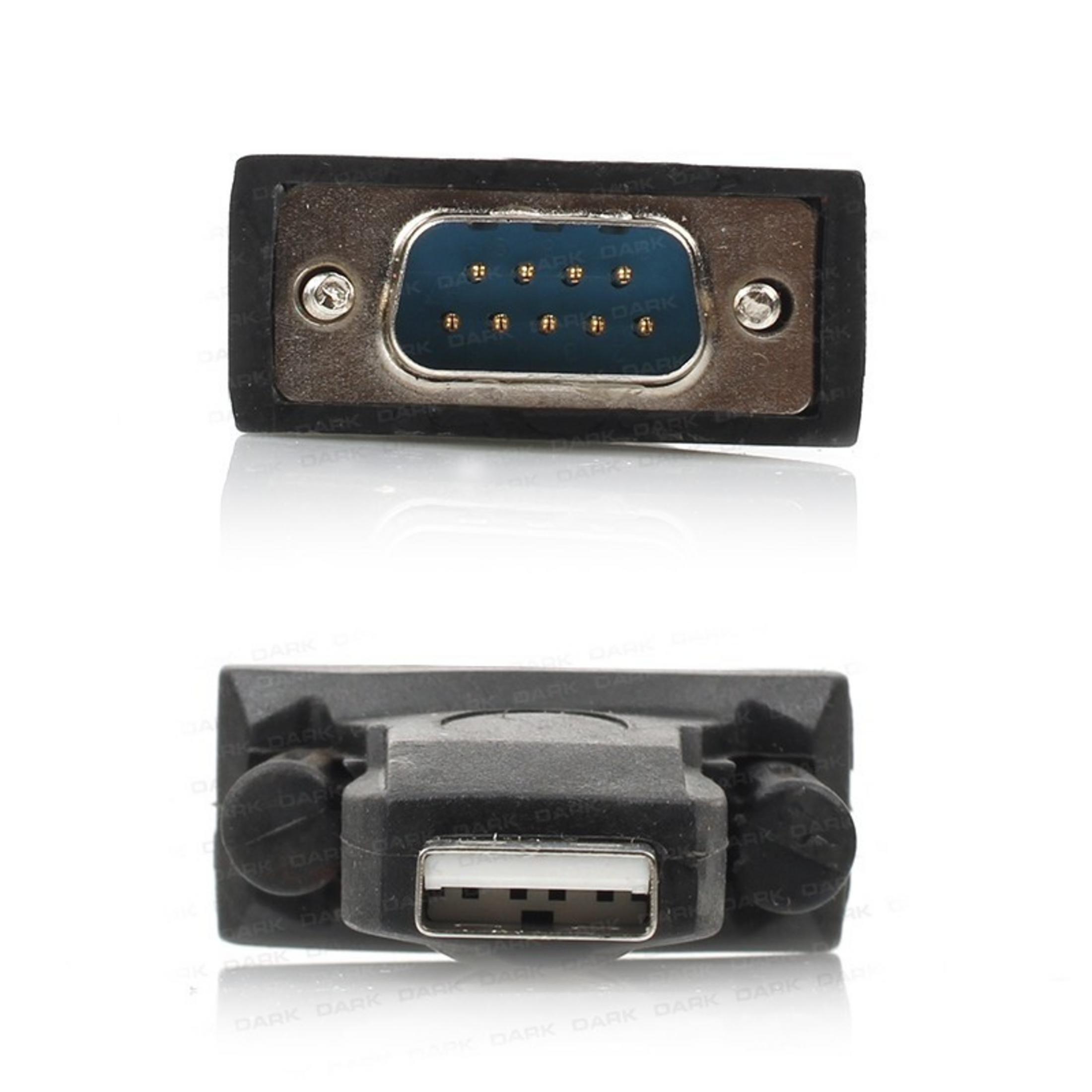 Bir VGA konektörü ve bir USB konektörü. Yakın çekim.