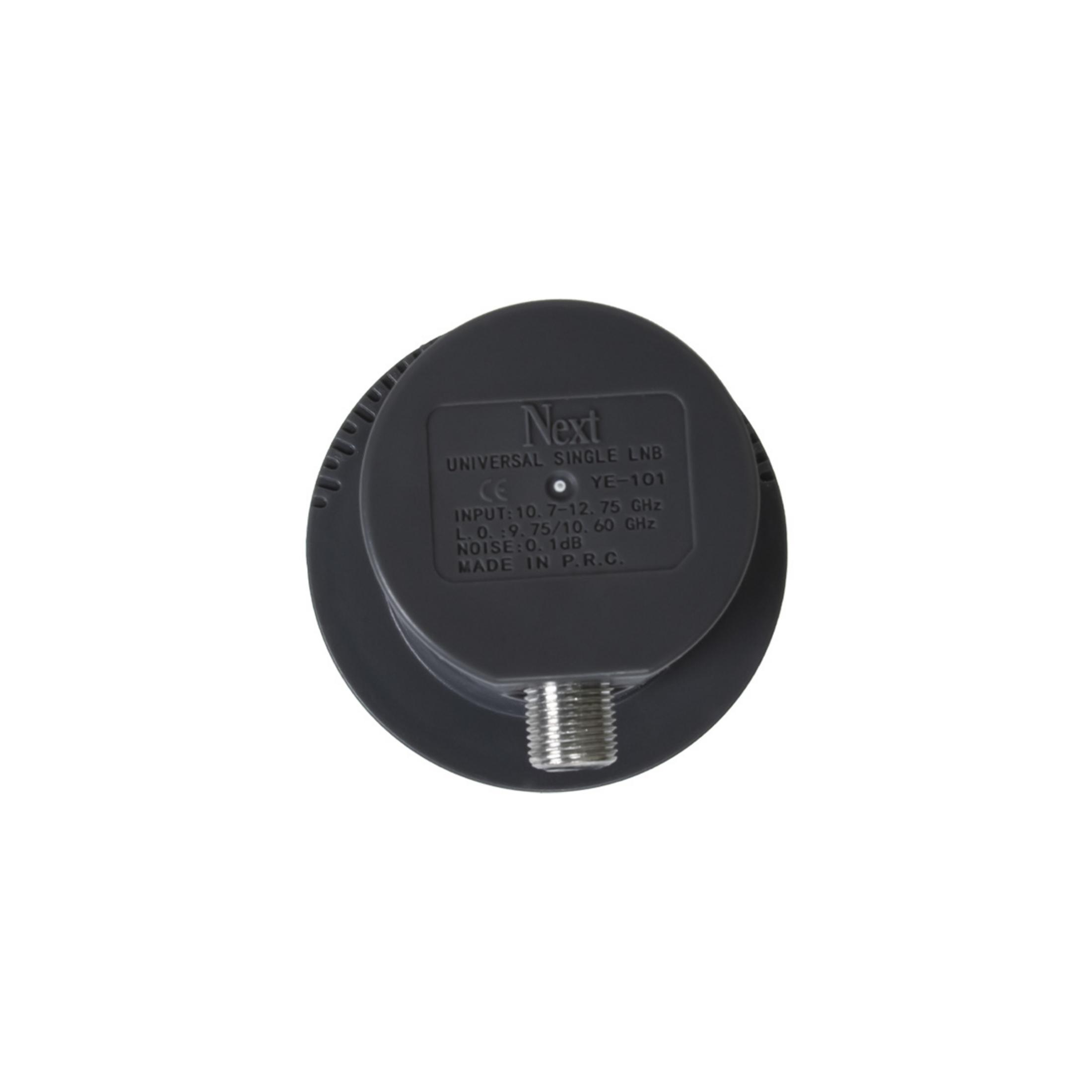 Gri LNB, üzerinde 'Next Universal Single LNB' etiketi var.