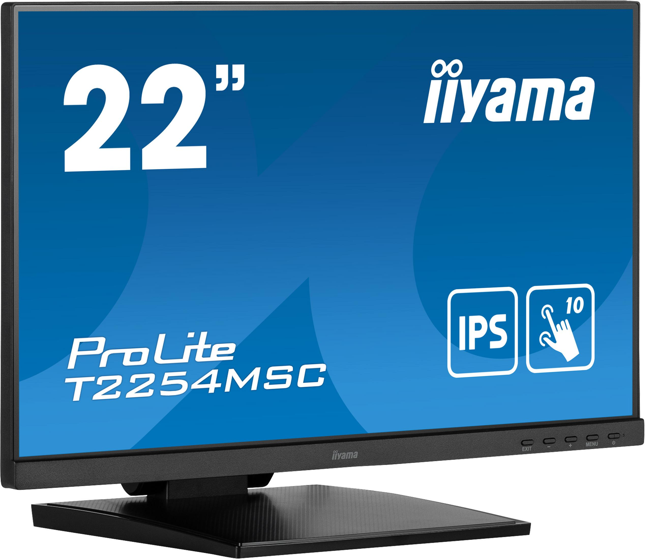 Un monitor iiyama ProLite da 22 pollici con tecnologia IPS e touch a 10 punti.