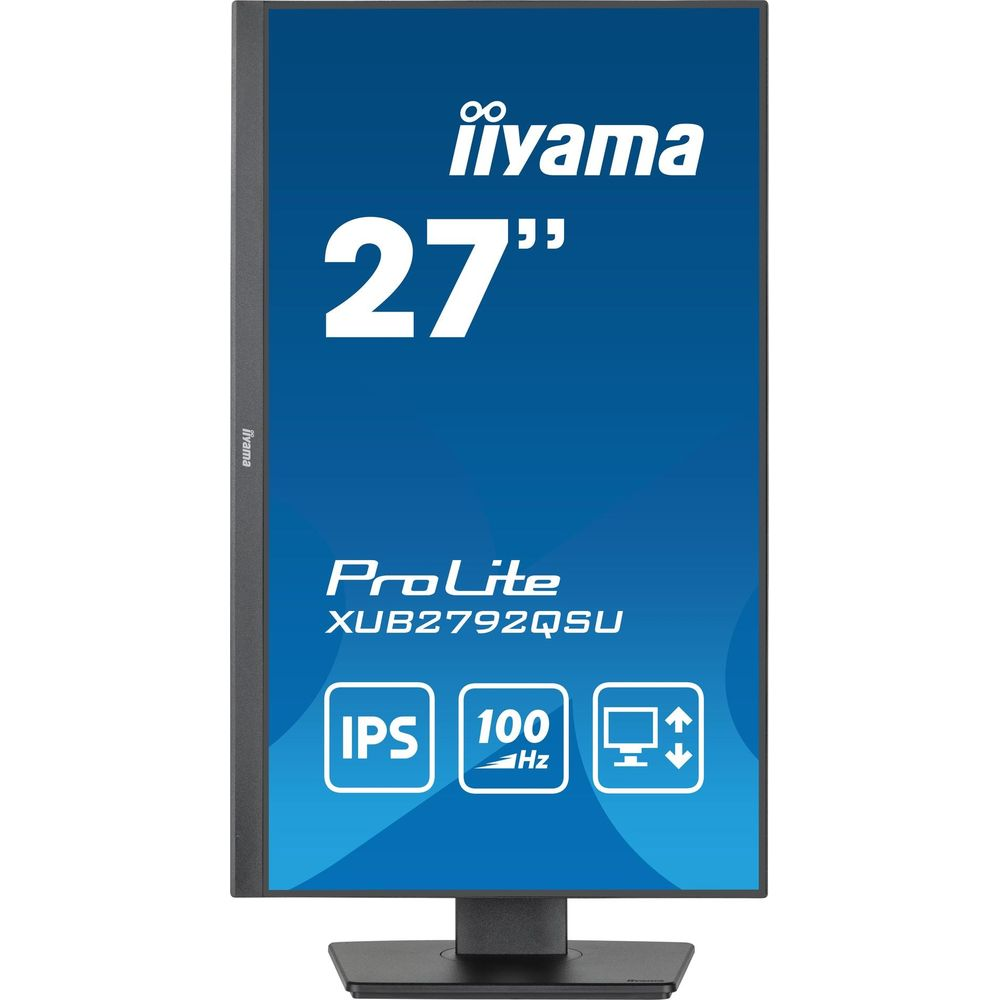 Czarny monitor Iiyama 27-calowy z napisem ProLite XUB2792QSU.