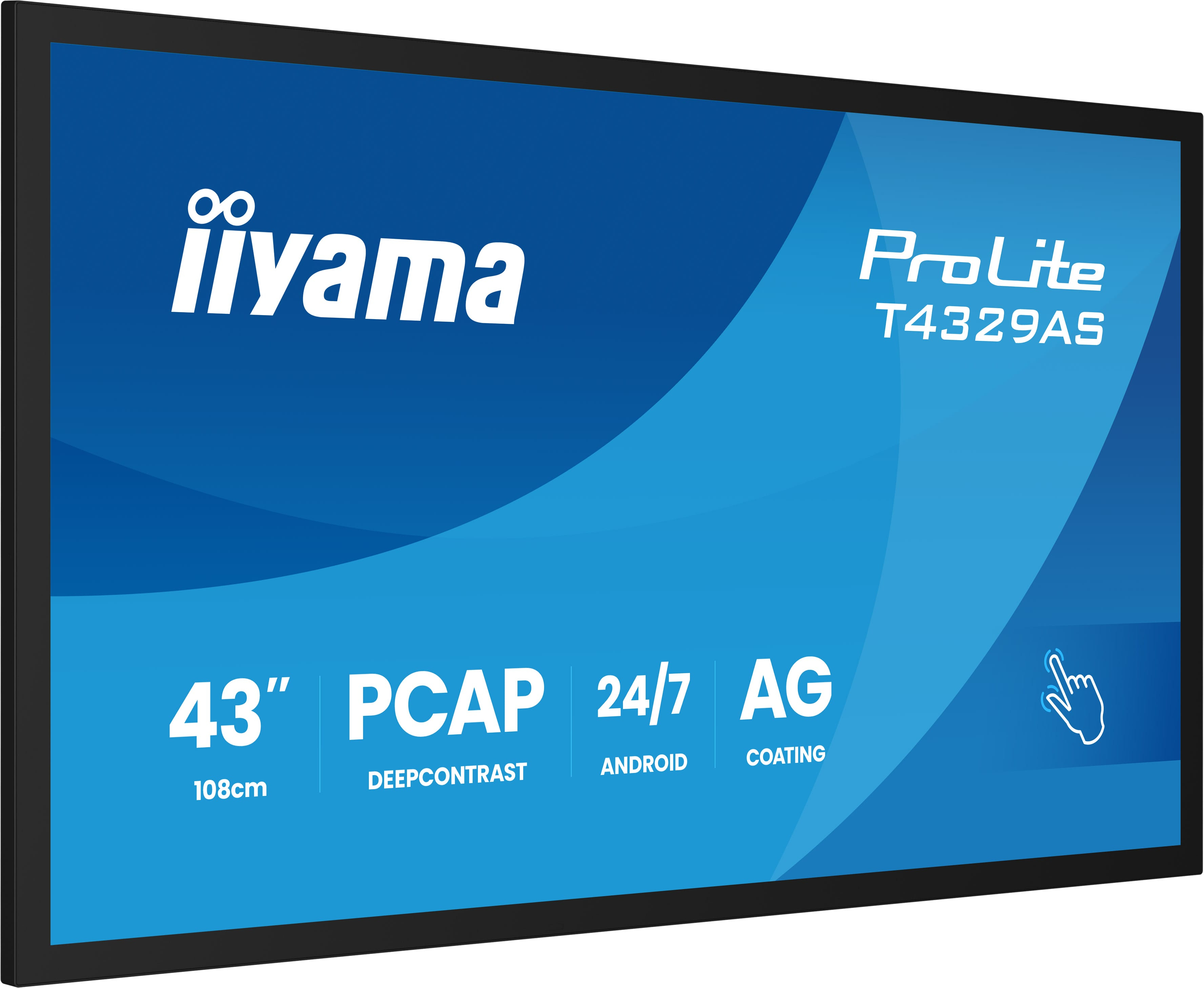 Monitor iiyama ProLite 43 cale z funkcją dotykową.
