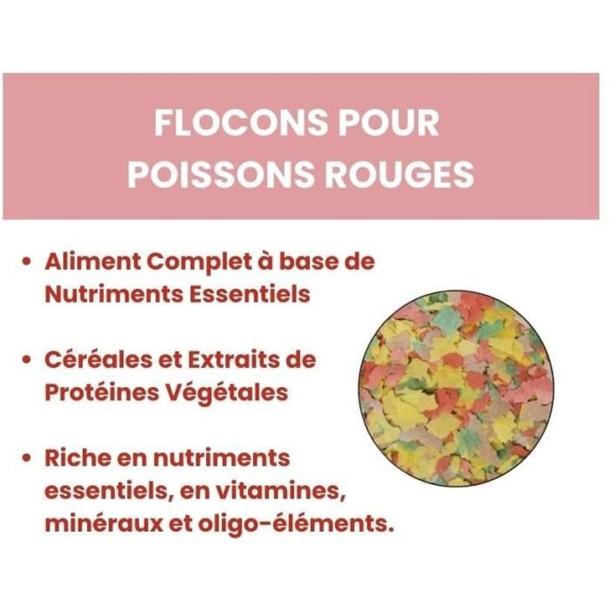 Flocken für Goldfische, mit essentiellen Nährstoffen, Proteinen, Vitaminen.