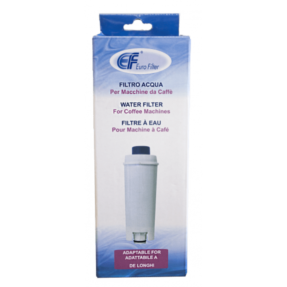Verpackung eines Wasserfilters für Kaffeemaschinen mit der Aufschrift 'Euro Filter'.