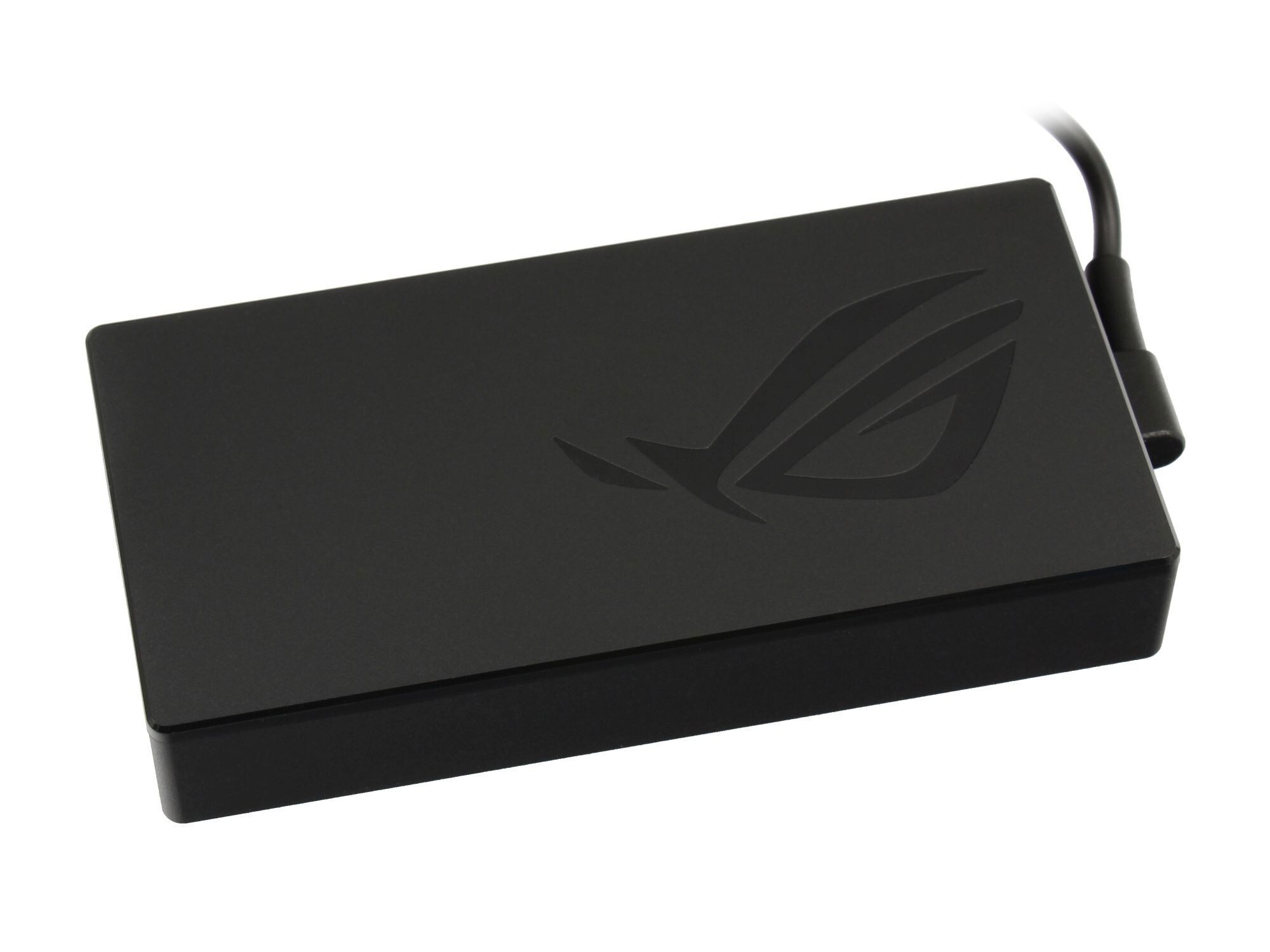Schwarzes Netzteil mit ROG-Logo, weißer Hintergrund.
