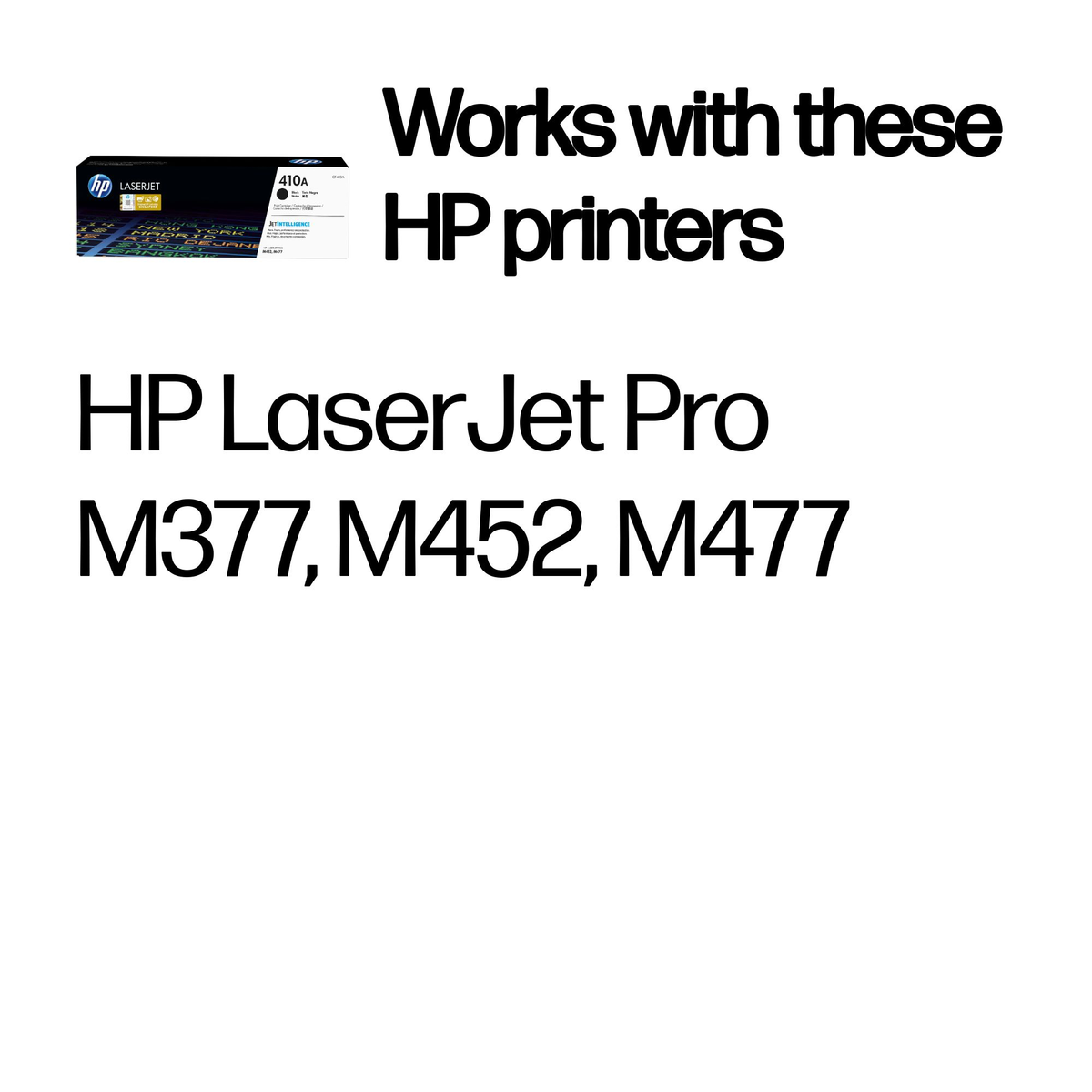 Toner HP LaserJet 410A kompatybilny z drukarkami HP LaserJet Pro M377, M452, M477.