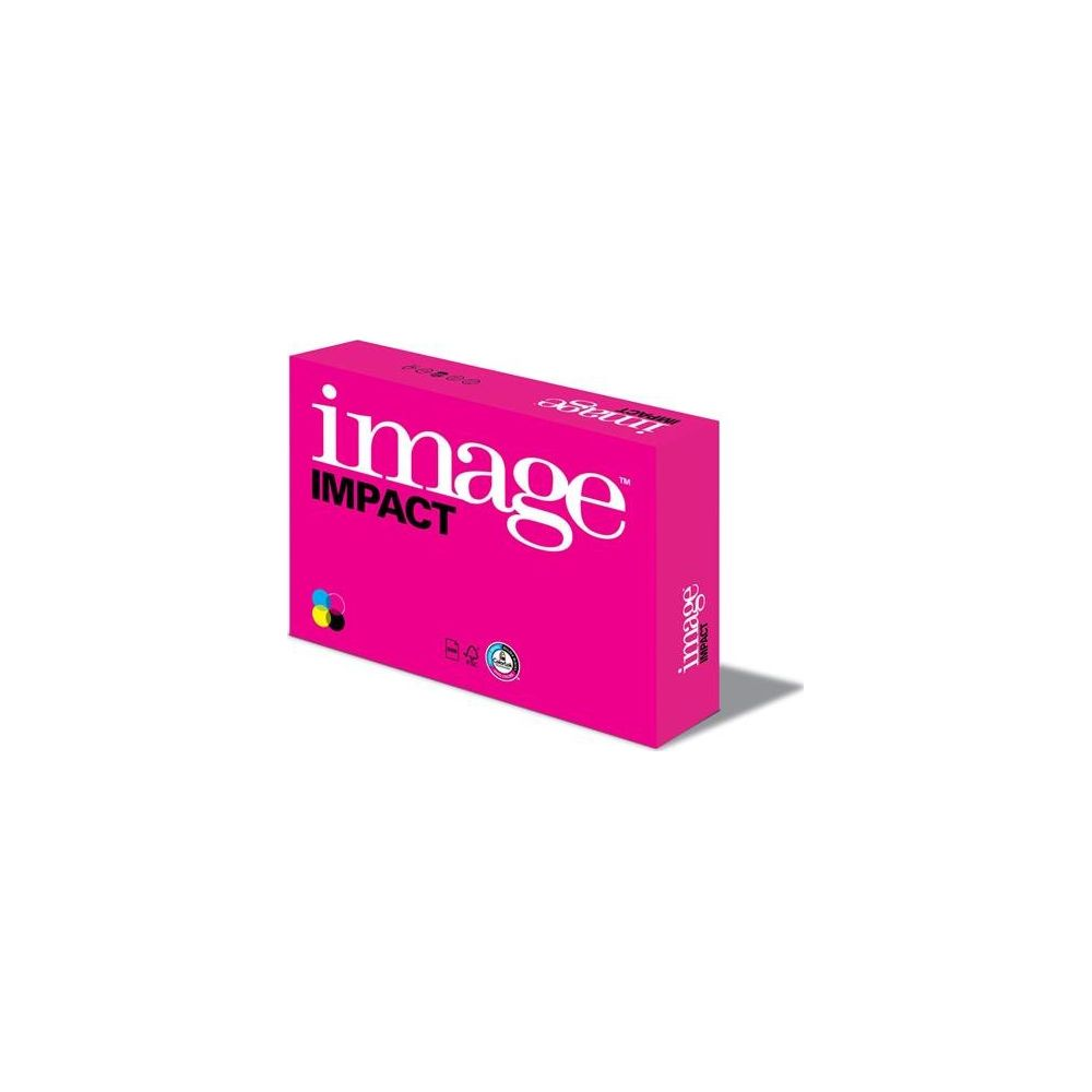 Eine leuchtend pinke Box mit dem Titel "image IMPACT" auf der Vorderseite.