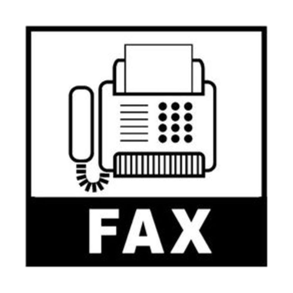 Ein Faxgerät-Symbol mit dem Text "FAX" darunter.