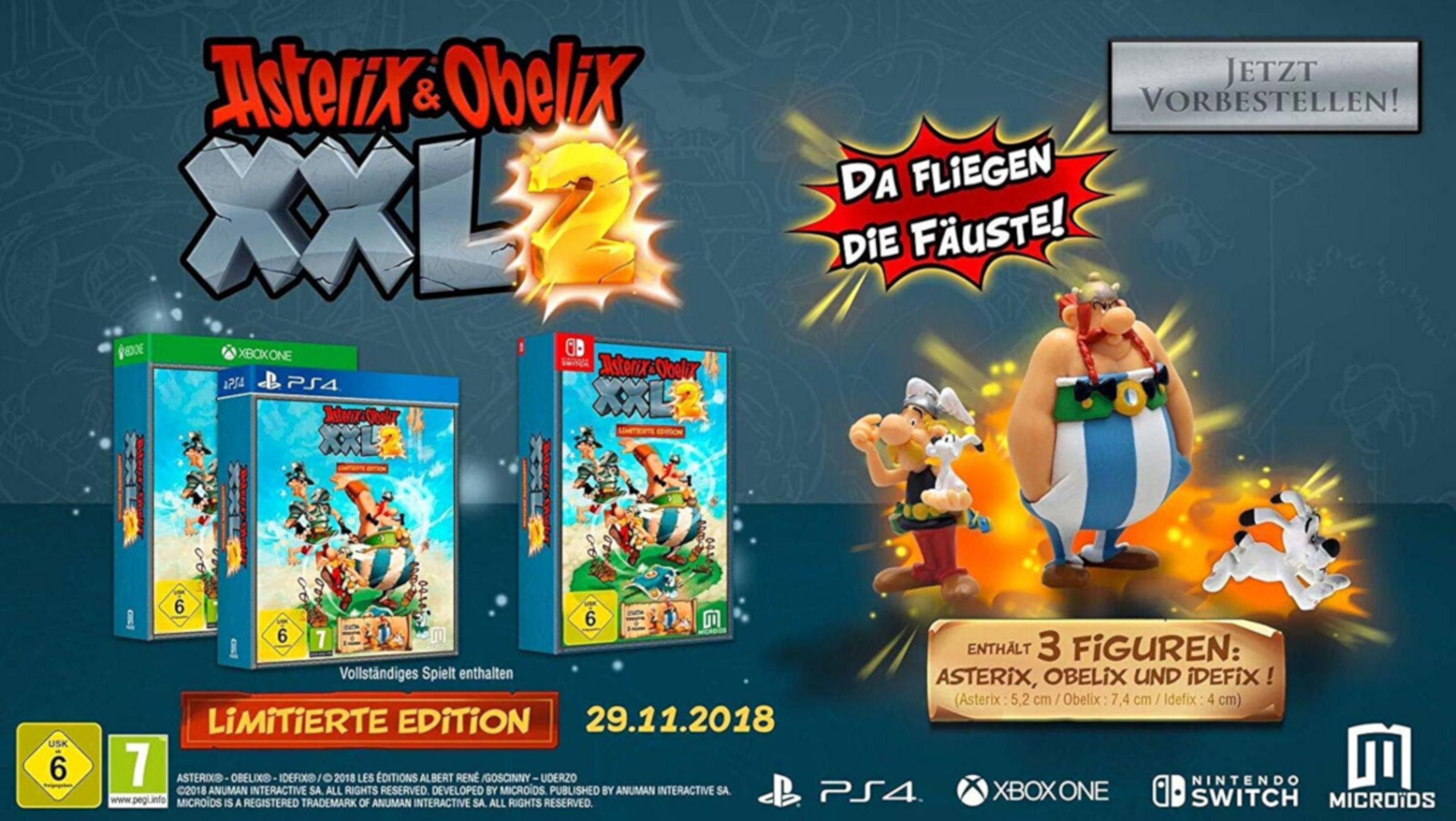 Asterix & Obelix XXL 2: Limitierte Edition mit 3 Figuren. Erscheint 29.11.2018.