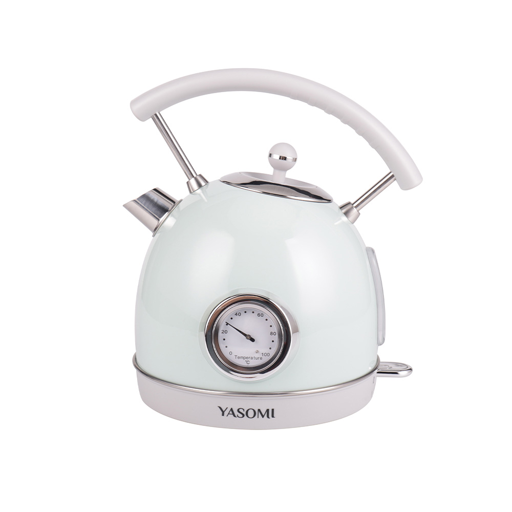 YASOMI YK-823NTSL 2200W 360° Döner Taban Kablosuz Kullanım Retro 1.8 l Su Isıtıcısı Mavi