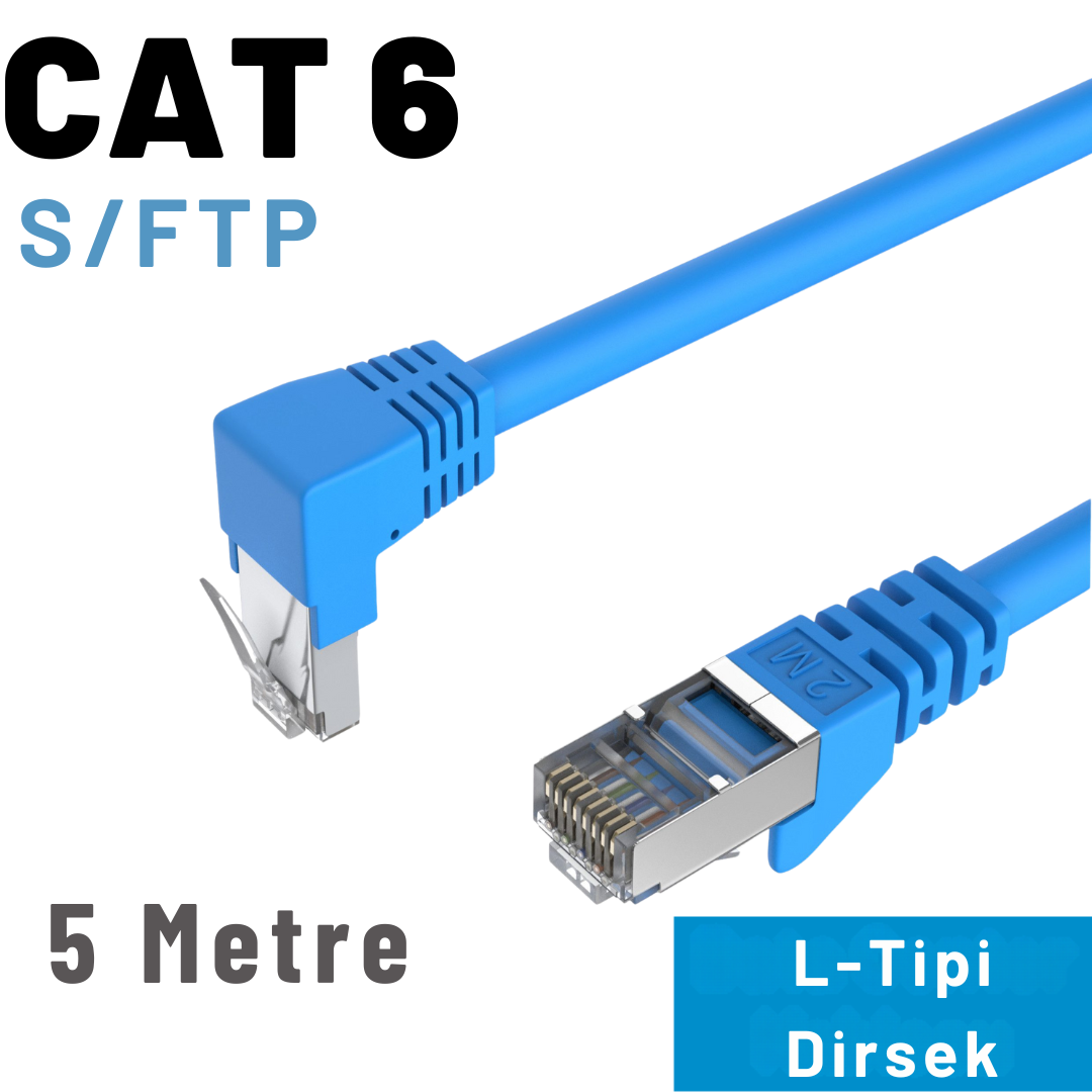 IRENIS 5M CAT-6 S/FTP cat6 dirsek kablo 5 mt