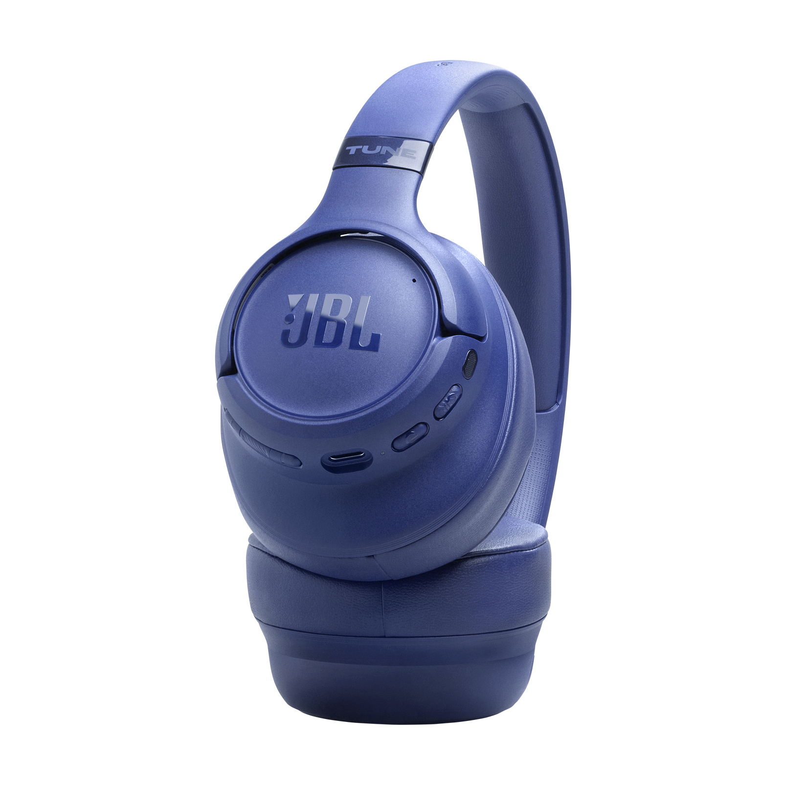 Cuffie JBL blu con logo TUNE sull'archetto.