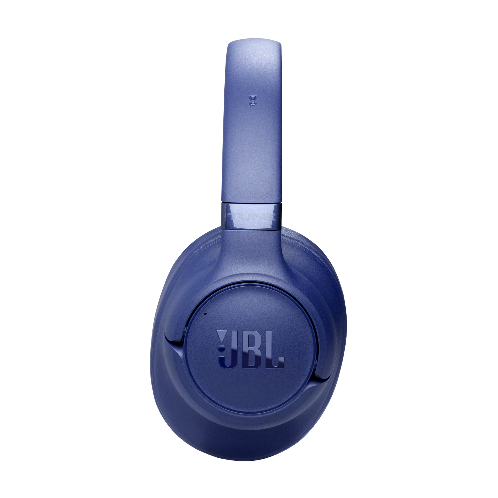 Cuffie JBL blu con padiglioni imbottiti e archetto regolabile.