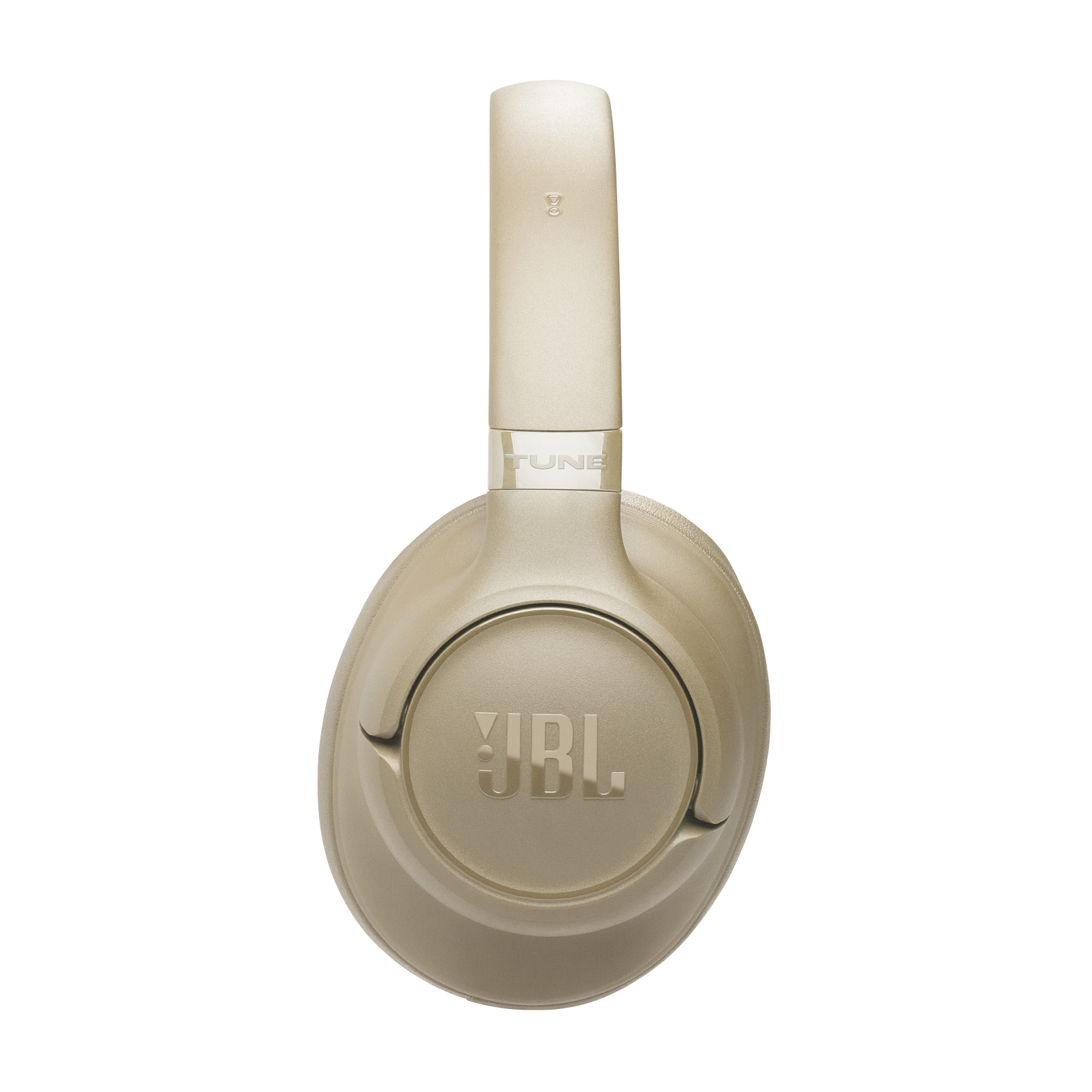Cuffie JBL dorate con scritta TUNE, su sfondo bianco.