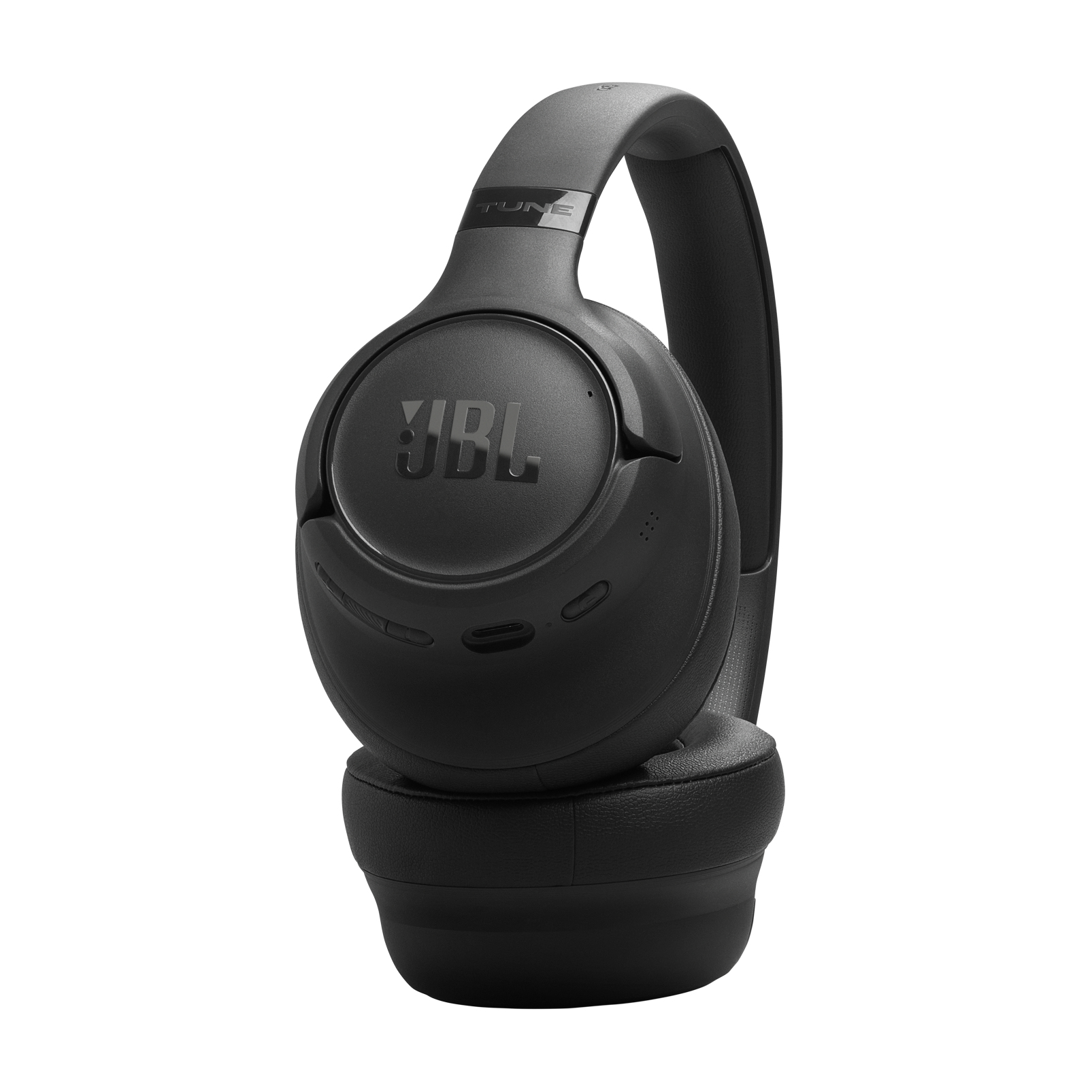 Cuffie JBL nere con padiglioni imbottiti e archetto regolabile.