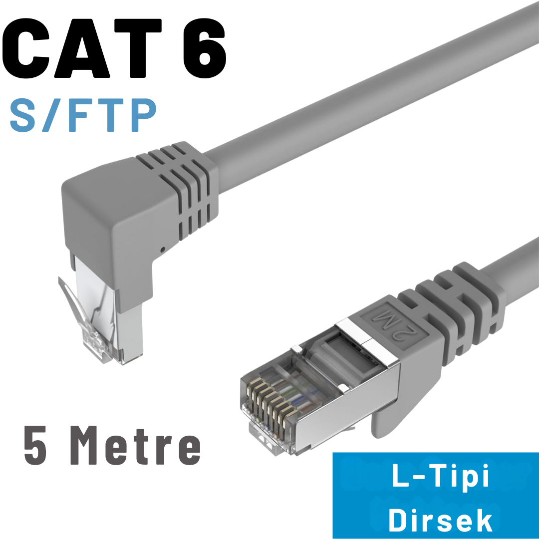 IRENIS 5 M CAT-6 S/FTP cat6 dirsek kablo 5 mt