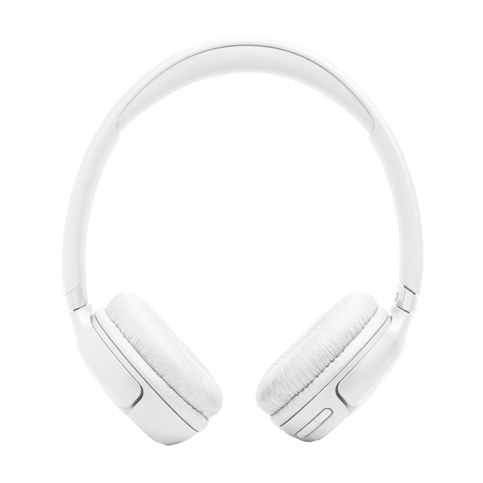 Cuffie wireless bianche con padiglioni imbottiti e archetto regolabile.