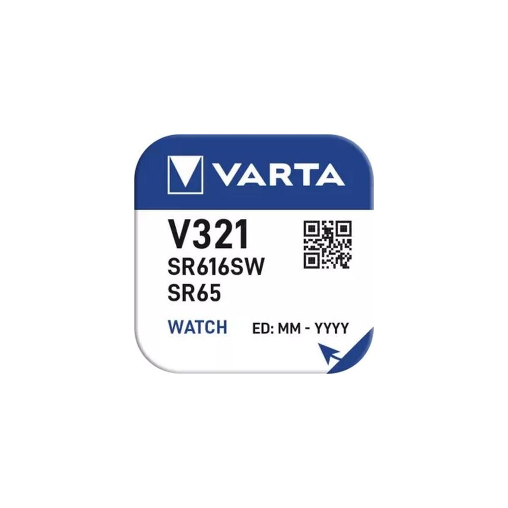 Bateria pastylkowa Varta V321 SR616SW SR65 z kodem QR.