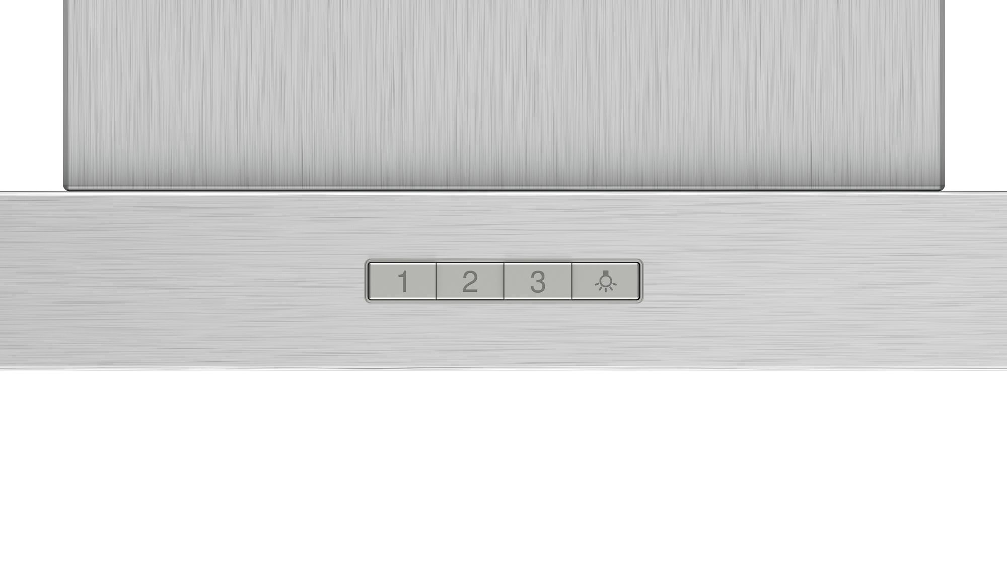 Pannello di controllo grigio con pulsanti 1, 2, 3 e un'icona luminosa.